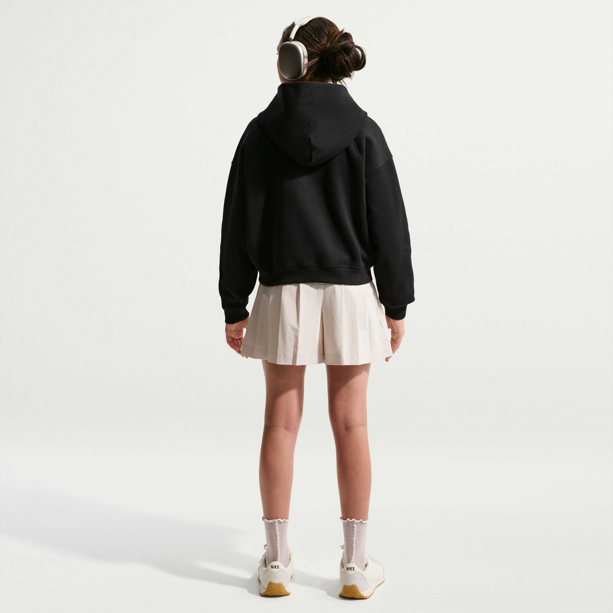 NIKE, Older Kids' (girls') Oversized Full-zip Hoodie Sportswear Studio Fleece