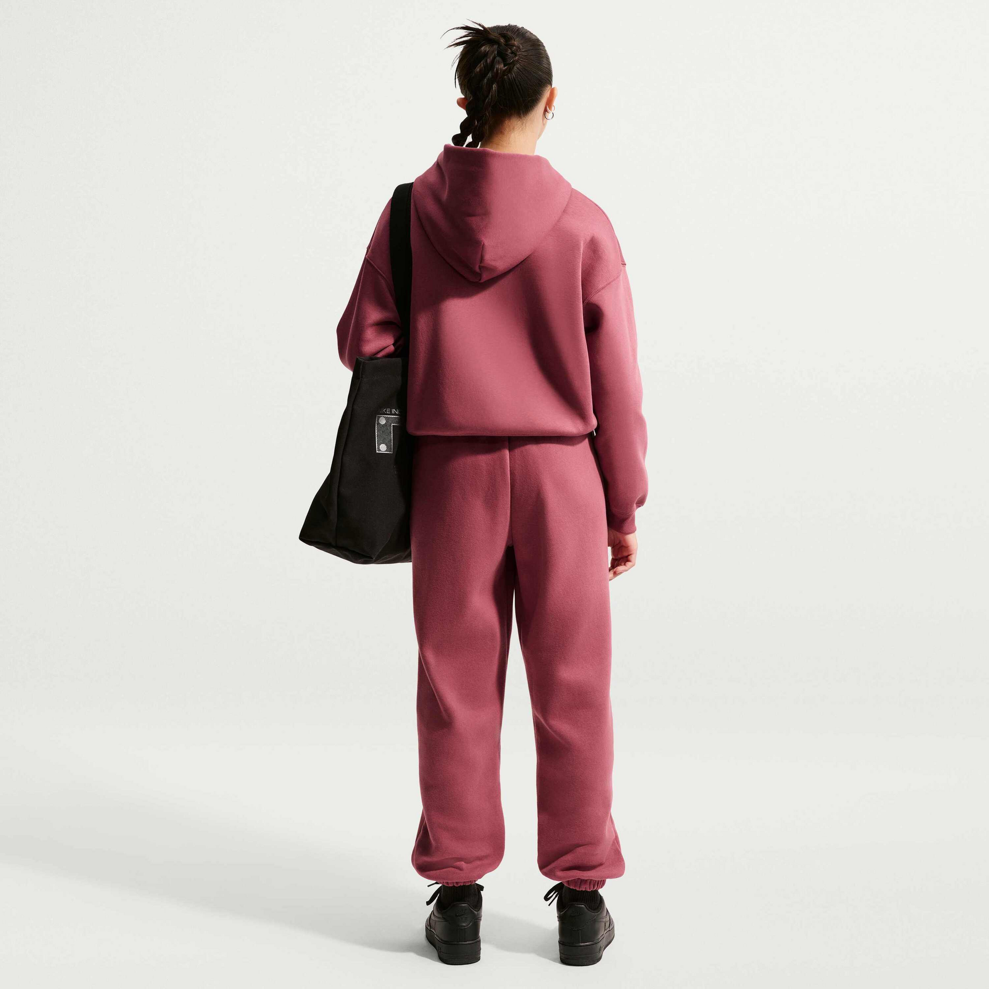 NIKE, Older Kids' (girls') Oversized Full-zip Hoodie Sportswear Studio Fleece