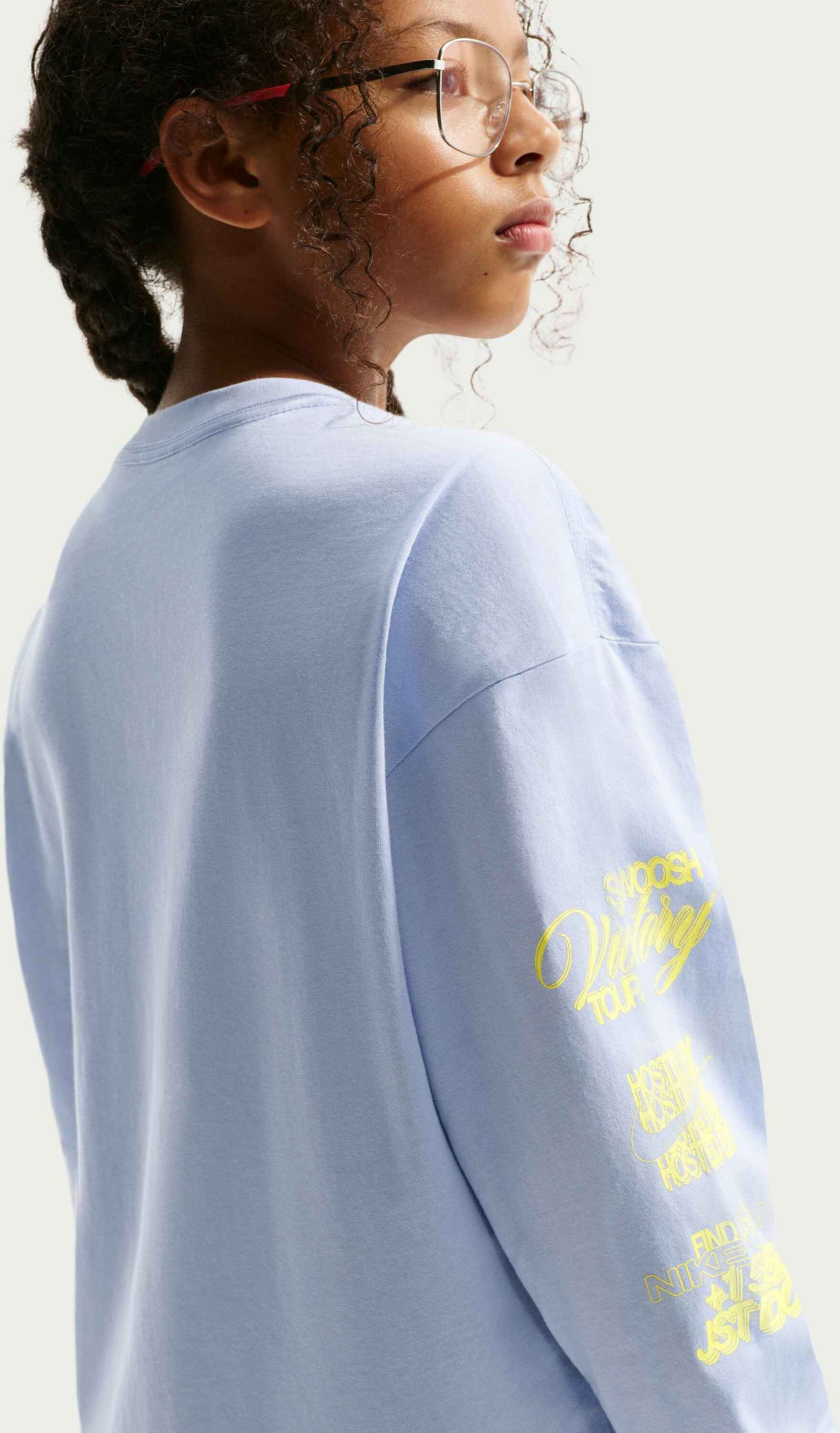 NIKE, Older Kids' (girls') Oversized Long-sleeve T-shirt Sportswear
