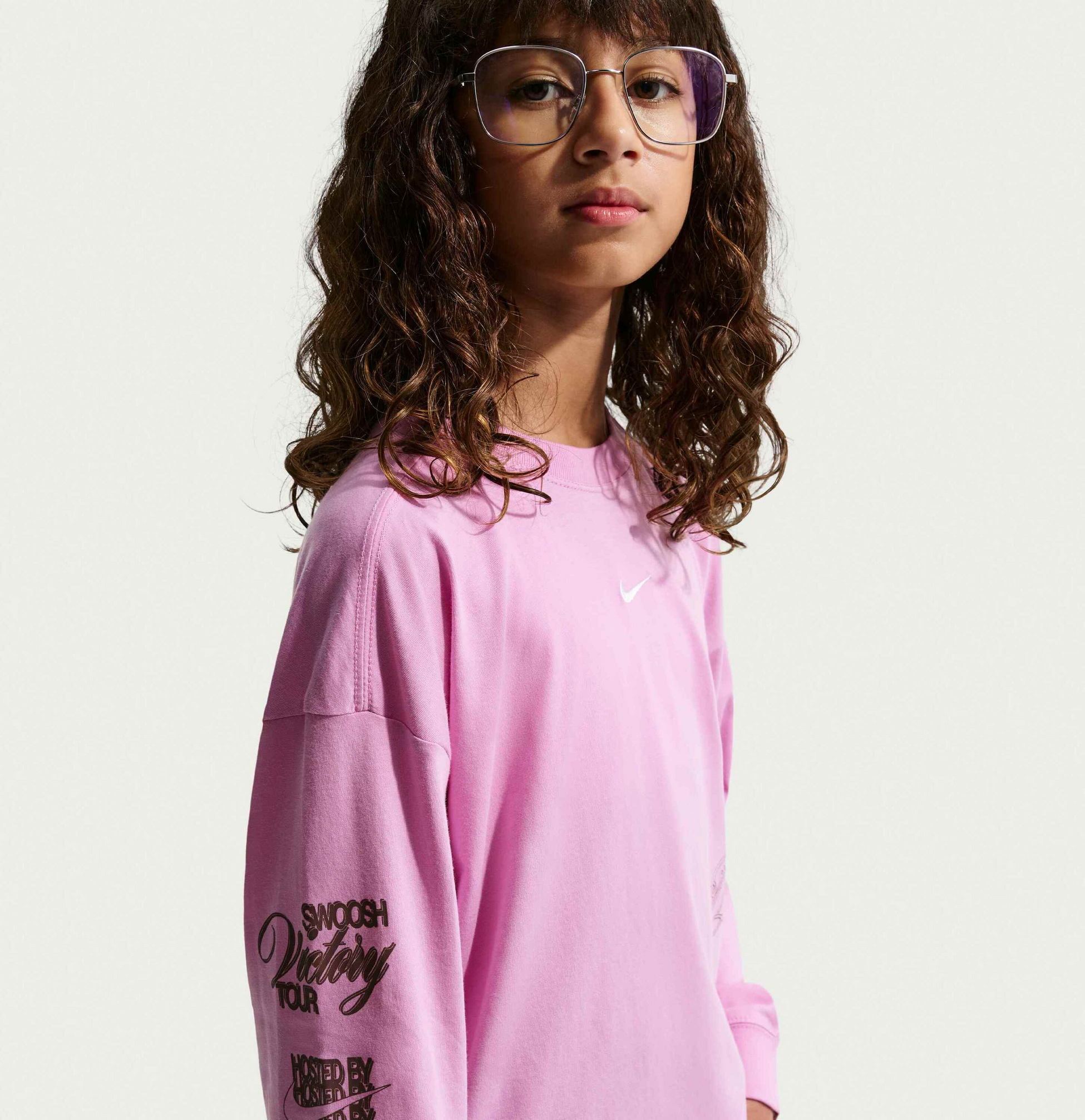 NIKE, Older Kids' (girls') Oversized Long-sleeve T-shirt Sportswear