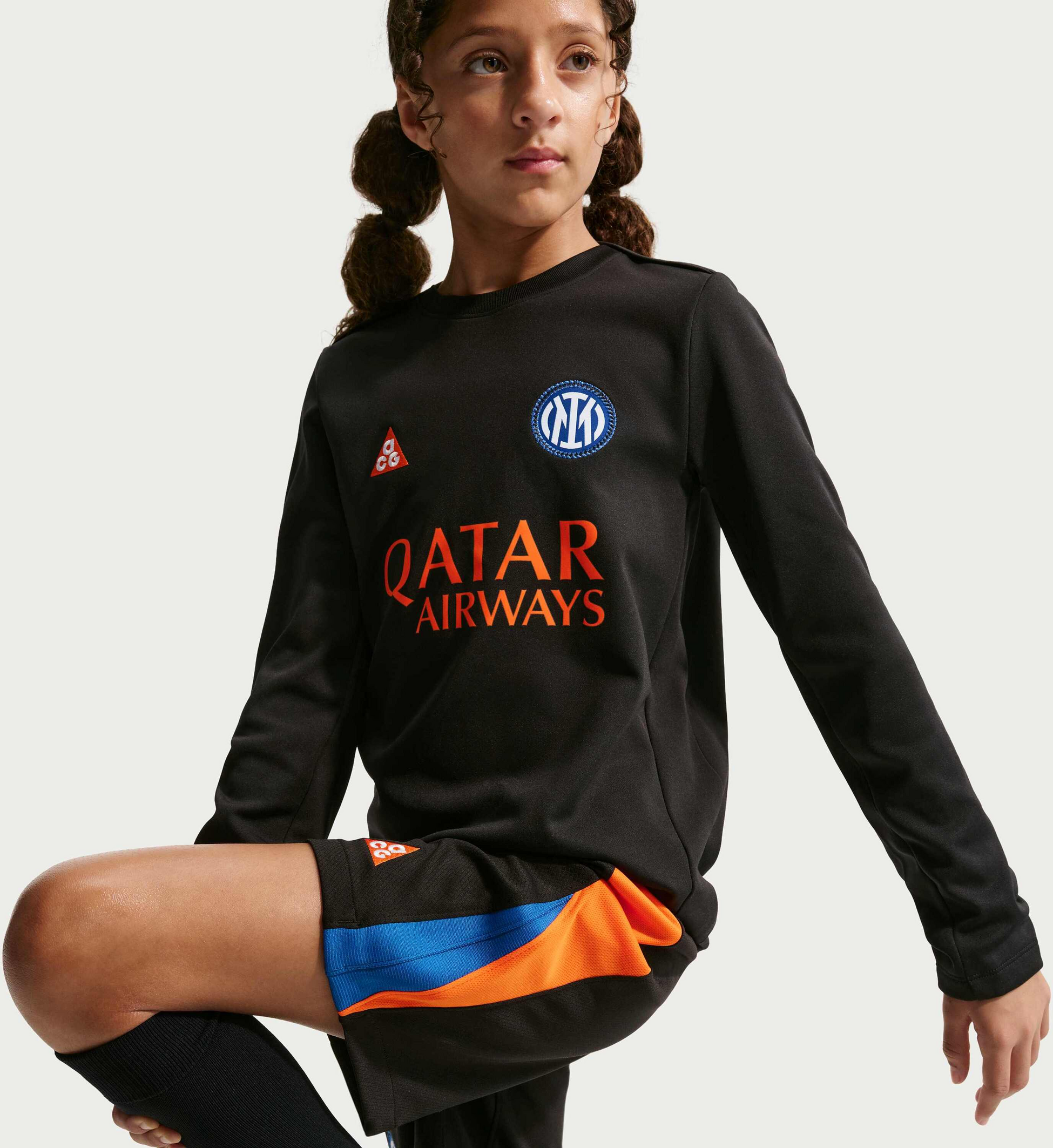 NIKE, Older Kids' Acg Dri-fit Football Long-sleeve Pre-match Top Inter Milan Academy Pro Se