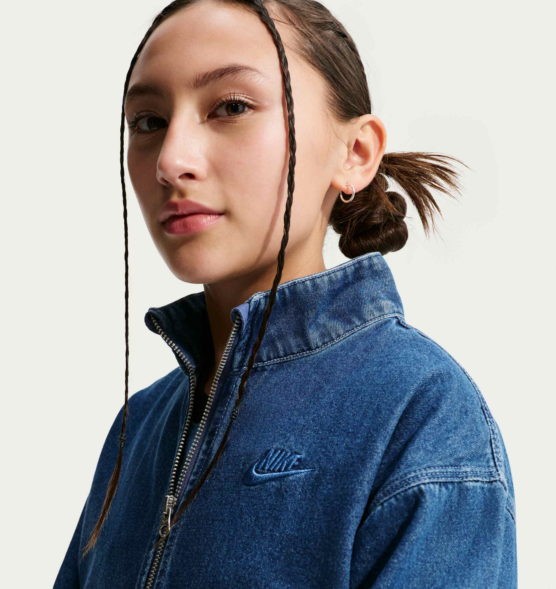 NIKE, Older Kids' Denim Jacket Sportswear Collection Windrunner