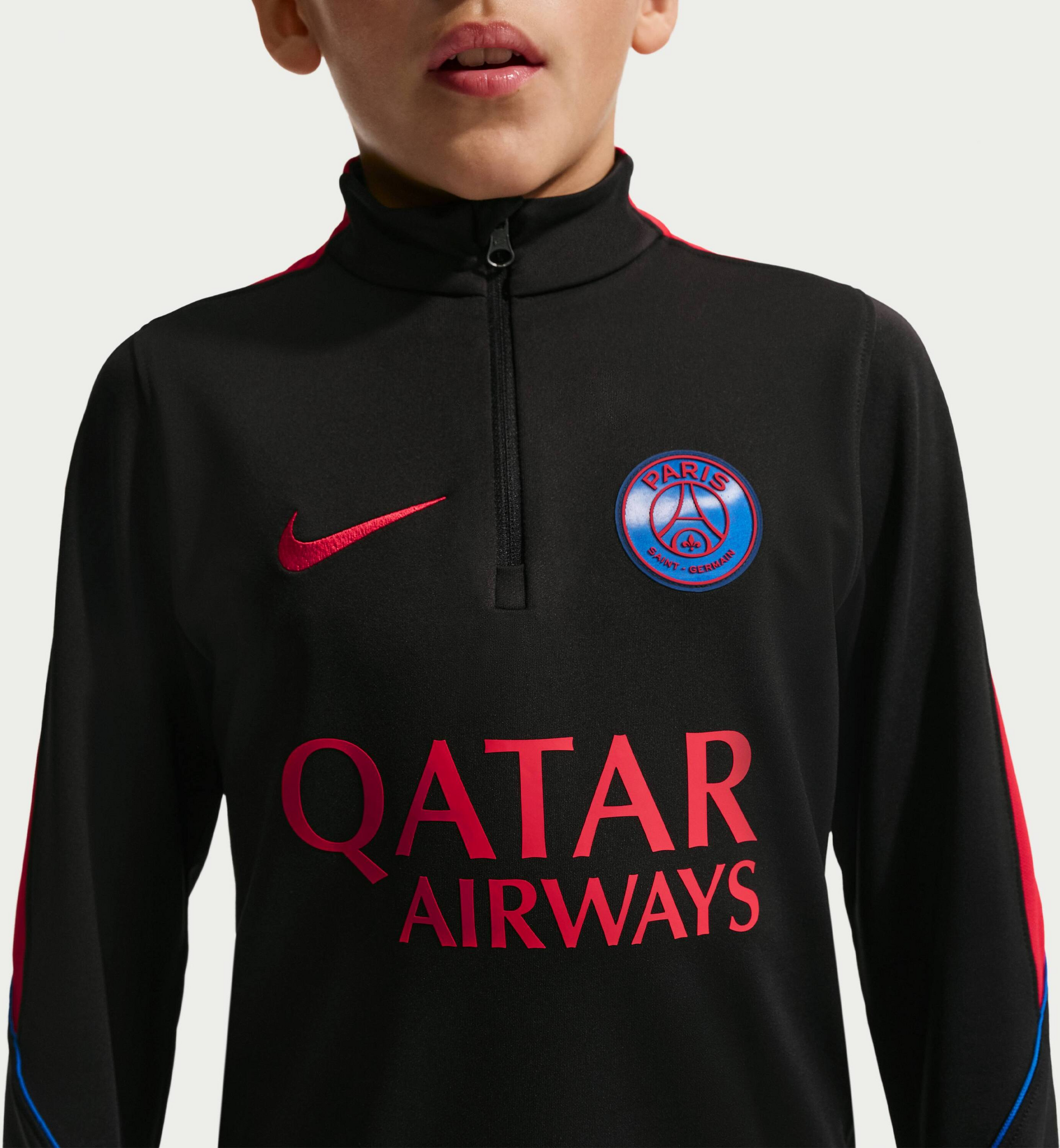 NIKE, Older Kids' Dri-fit Football Knit Drill Top Paris Saint-germain Strike