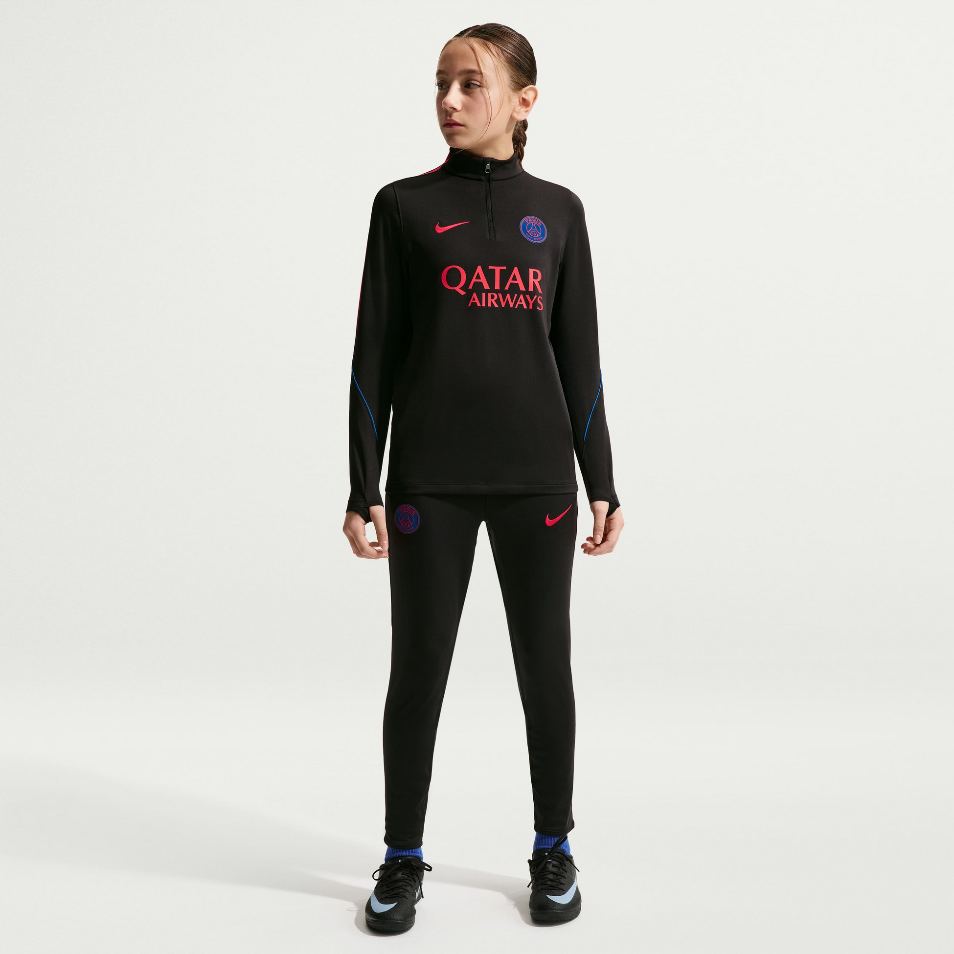 NIKE, Older Kids' Dri-fit Football Knit Drill Top Paris Saint-germain Strike