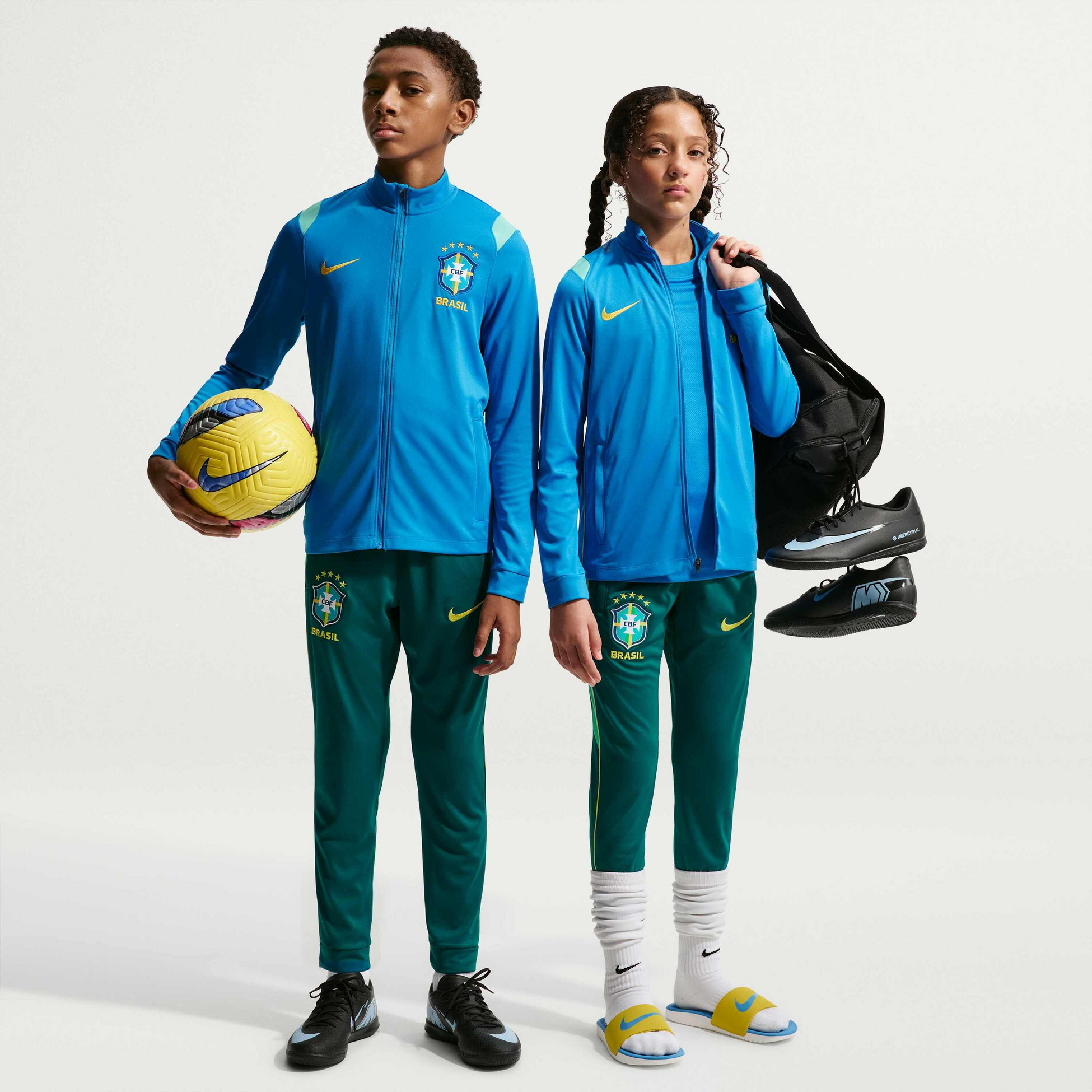 NIKE, Older Kids' Dri-fit Football Knit Tracksuit Brazil Academy Pro