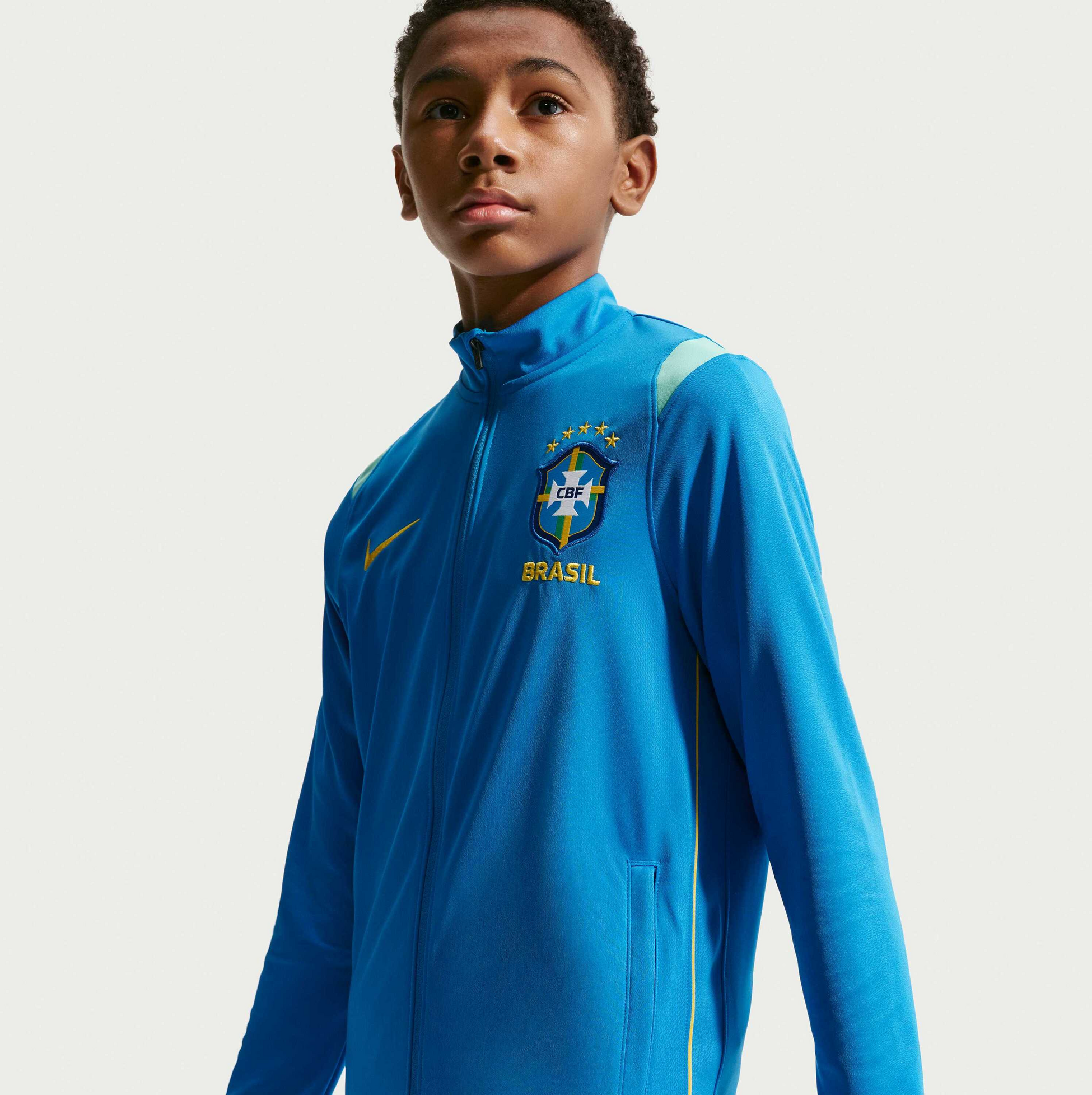 NIKE, Older Kids' Dri-fit Football Knit Tracksuit Brazil Academy Pro