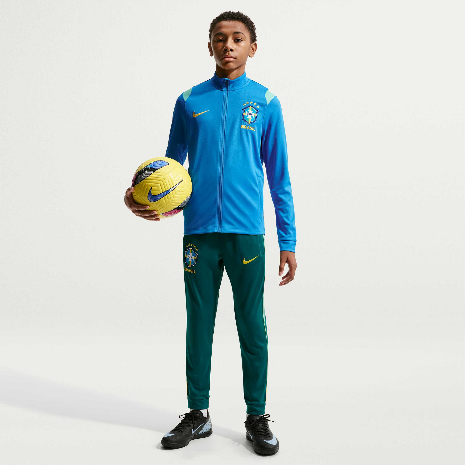 NIKE, Older Kids' Dri-fit Football Knit Tracksuit Brazil Academy Pro