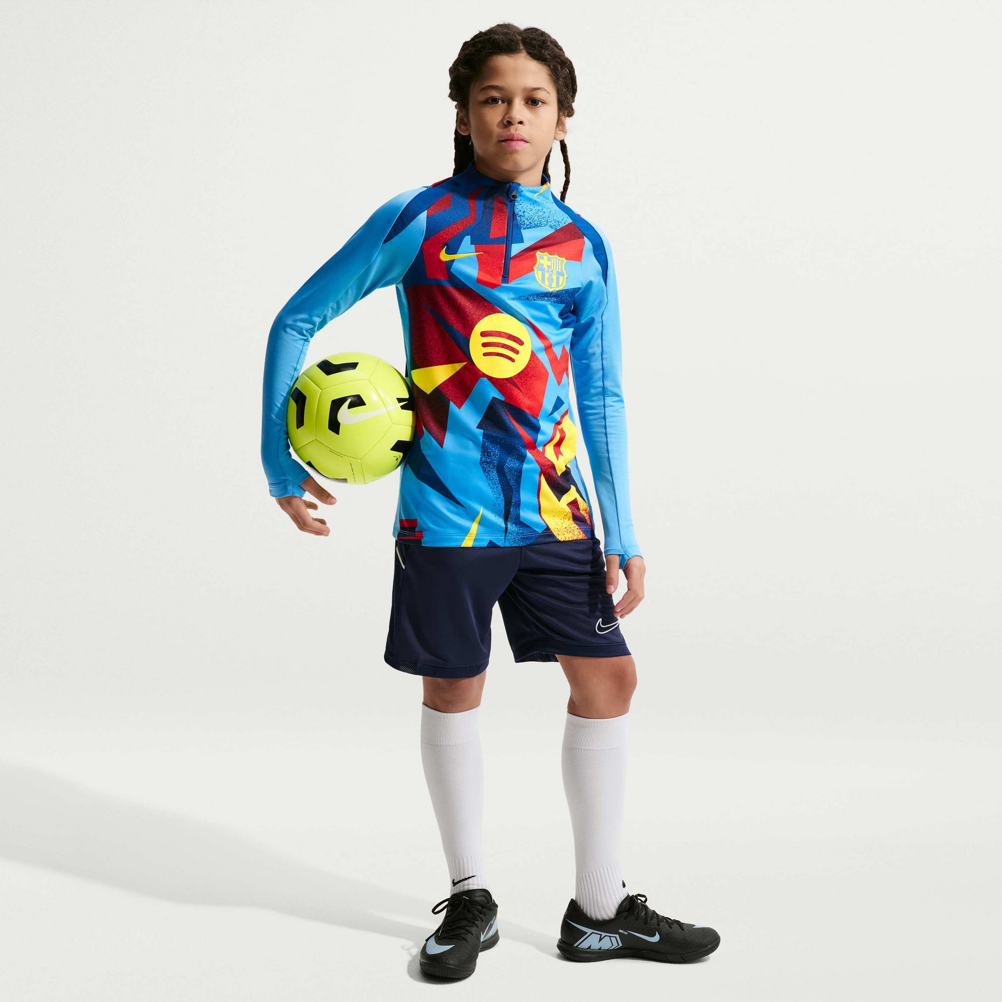 NIKE, Older Kids' Dri-fit Football Pre-match Drill Top F.c. Barcelona Strike Fourth