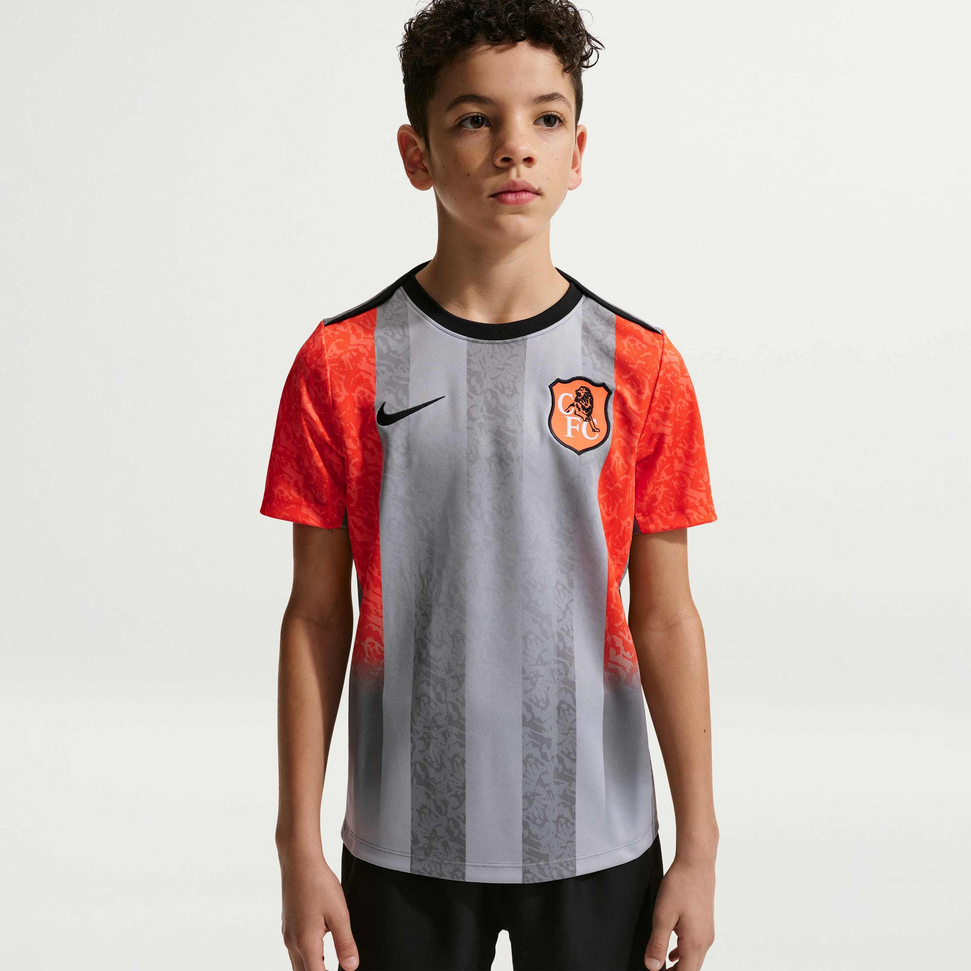 NIKE, Older Kids' Dri-fit Football Pre-match Short-sleeve Top Chelsea F.c. Academy Pro Se