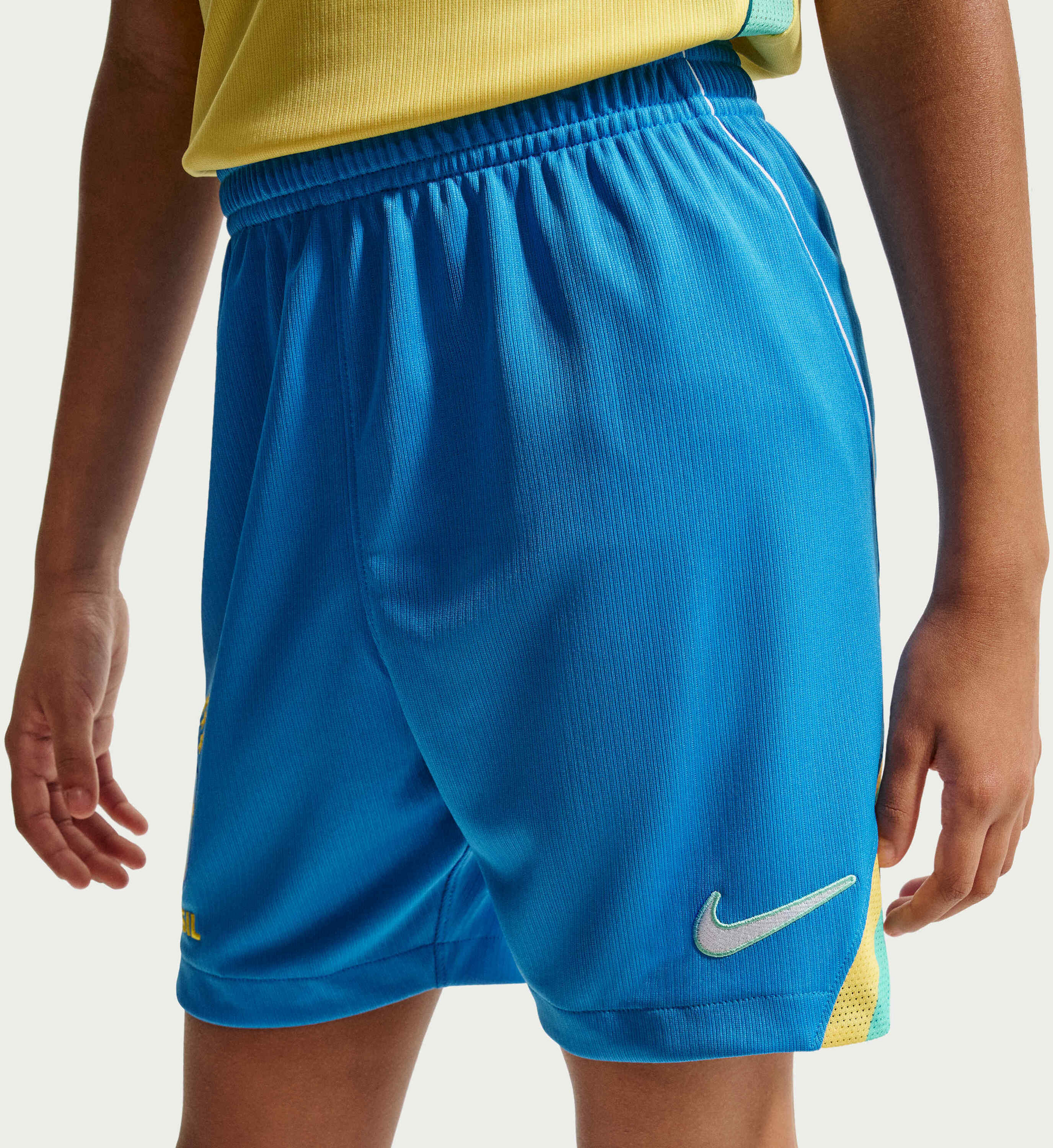 NIKE, Older Kids' Dri-fit Football Replica Shorts Brazil 2026 Stadium Home