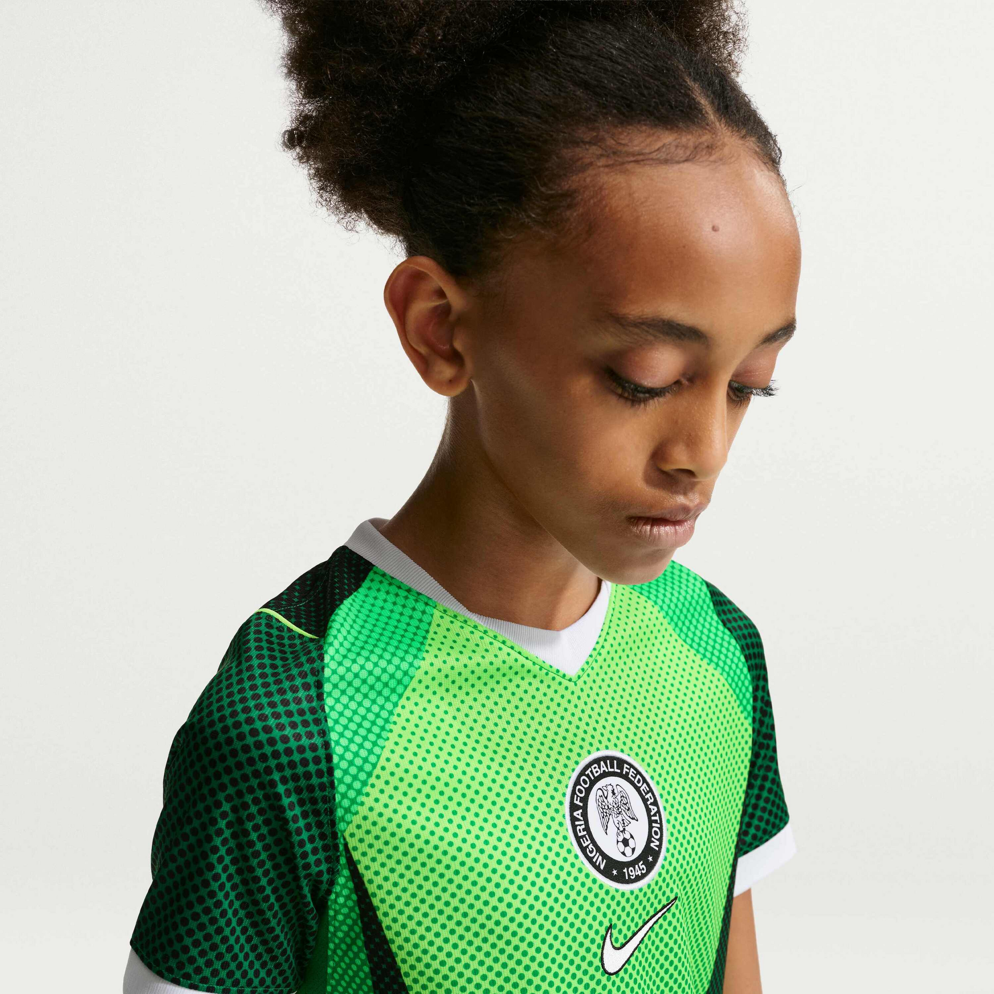 NIKE, Older Kids' Dri-fit Football Short-sleeve Shirt Nigeria 2026 Stadium Home