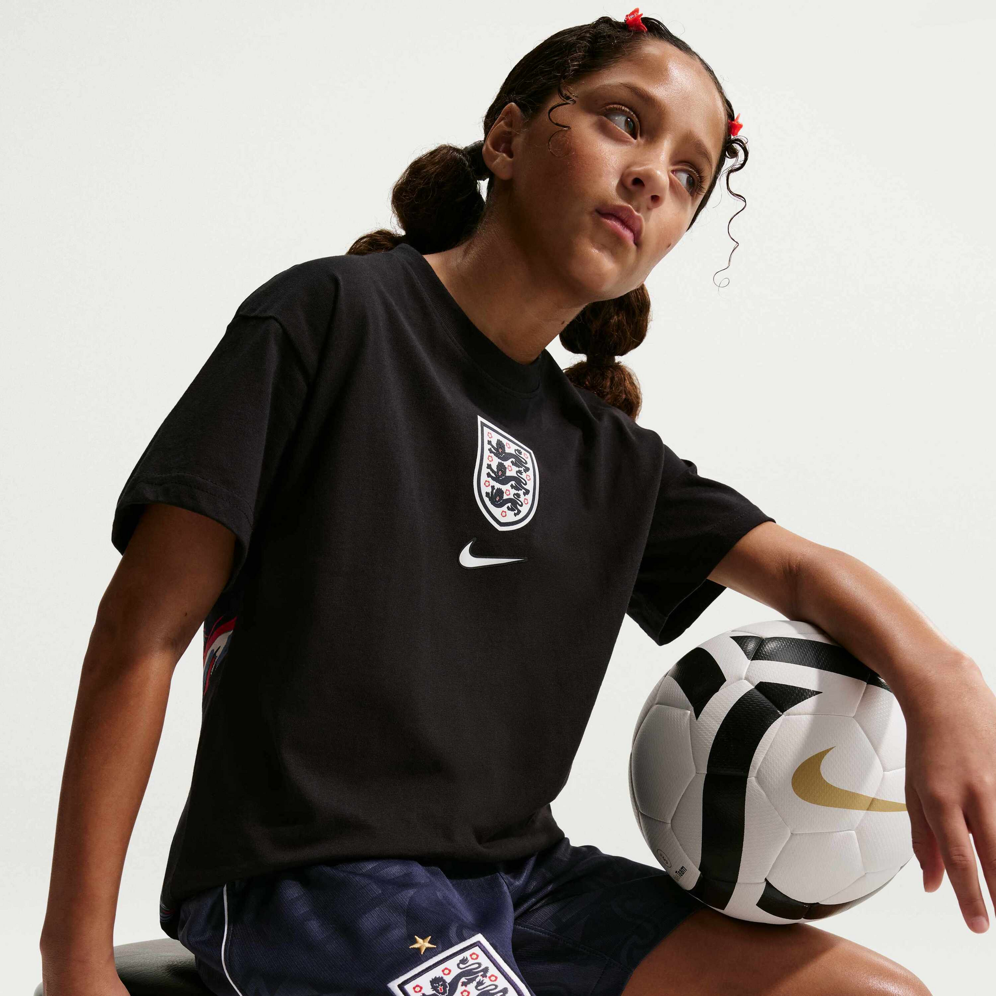NIKE, Older Kids' Football Dri-fit Replica Shorts England 2026 Stadium Away