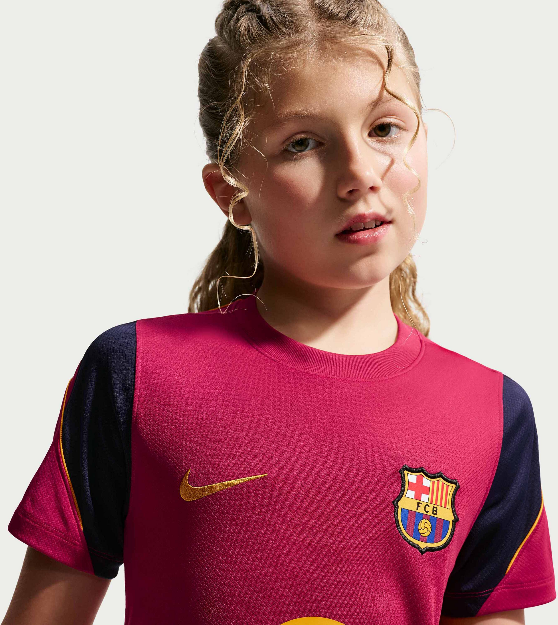 NIKE, Older Kids' Football Dri-fit Short-sleeve Top F.c. Barcelona Strike