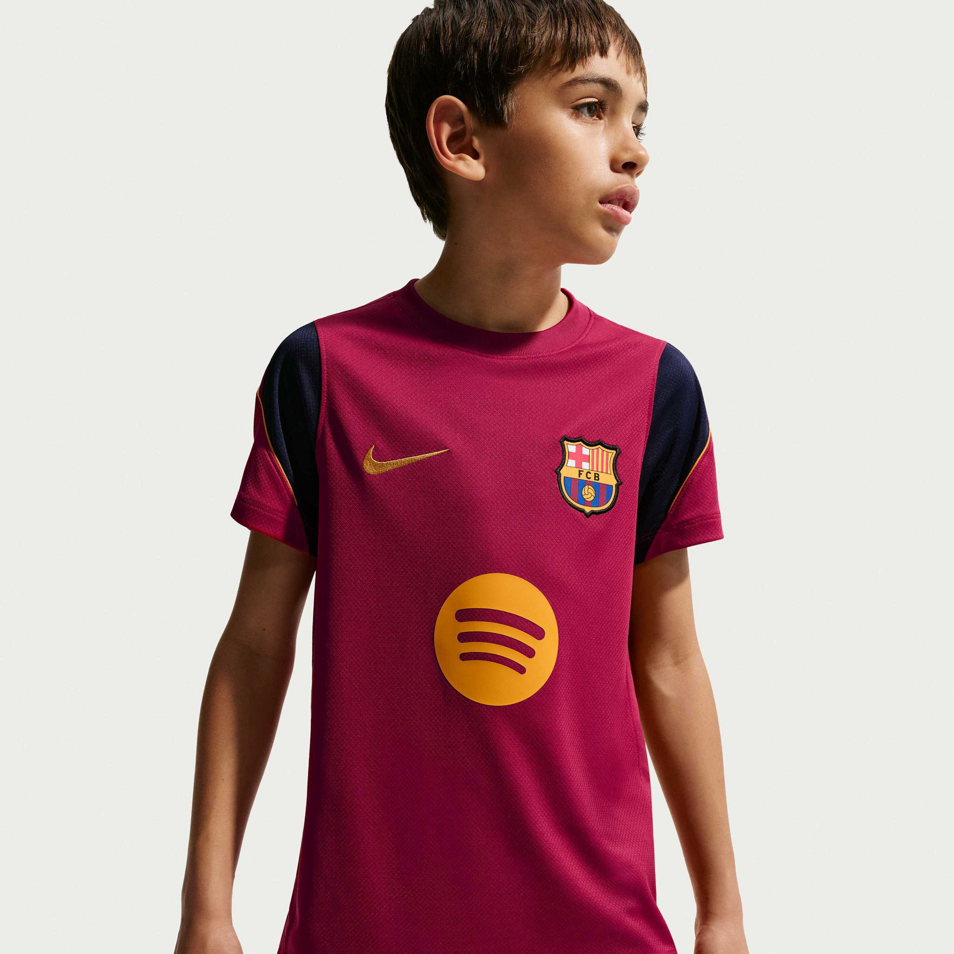 NIKE, Older Kids' Football Dri-fit Short-sleeve Top F.c. Barcelona Strike