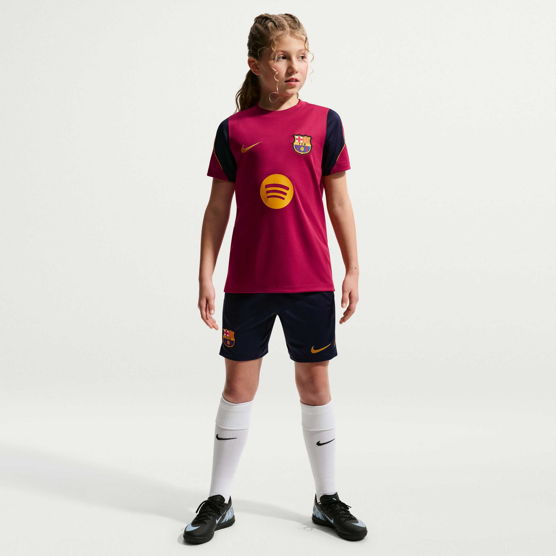NIKE, Older Kids' Football Dri-fit Short-sleeve Top F.c. Barcelona Strike