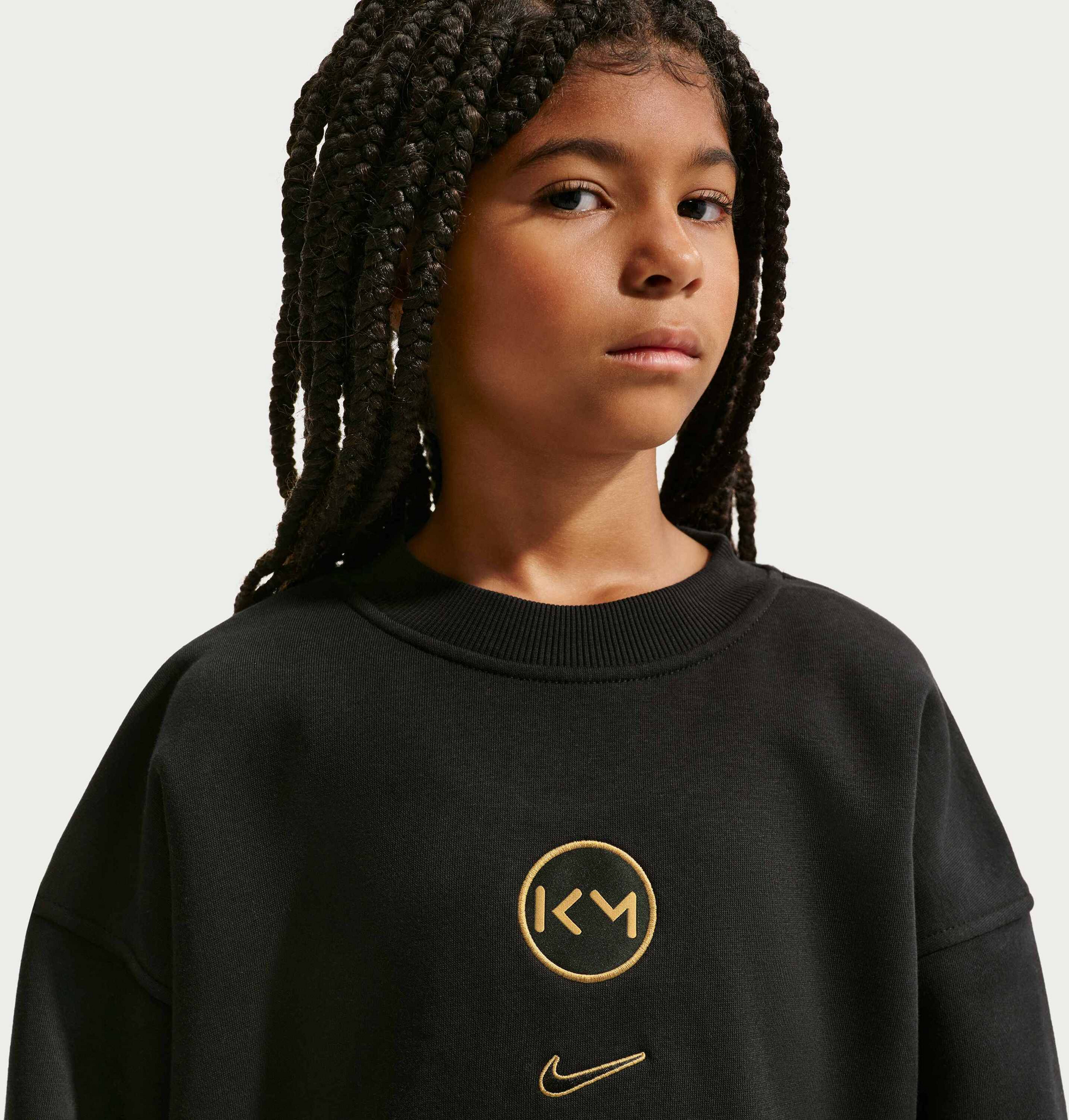 NIKE, Older Kids' Football Oversized Crew Neck Kylian Mbapp&eacute; Club Fleece