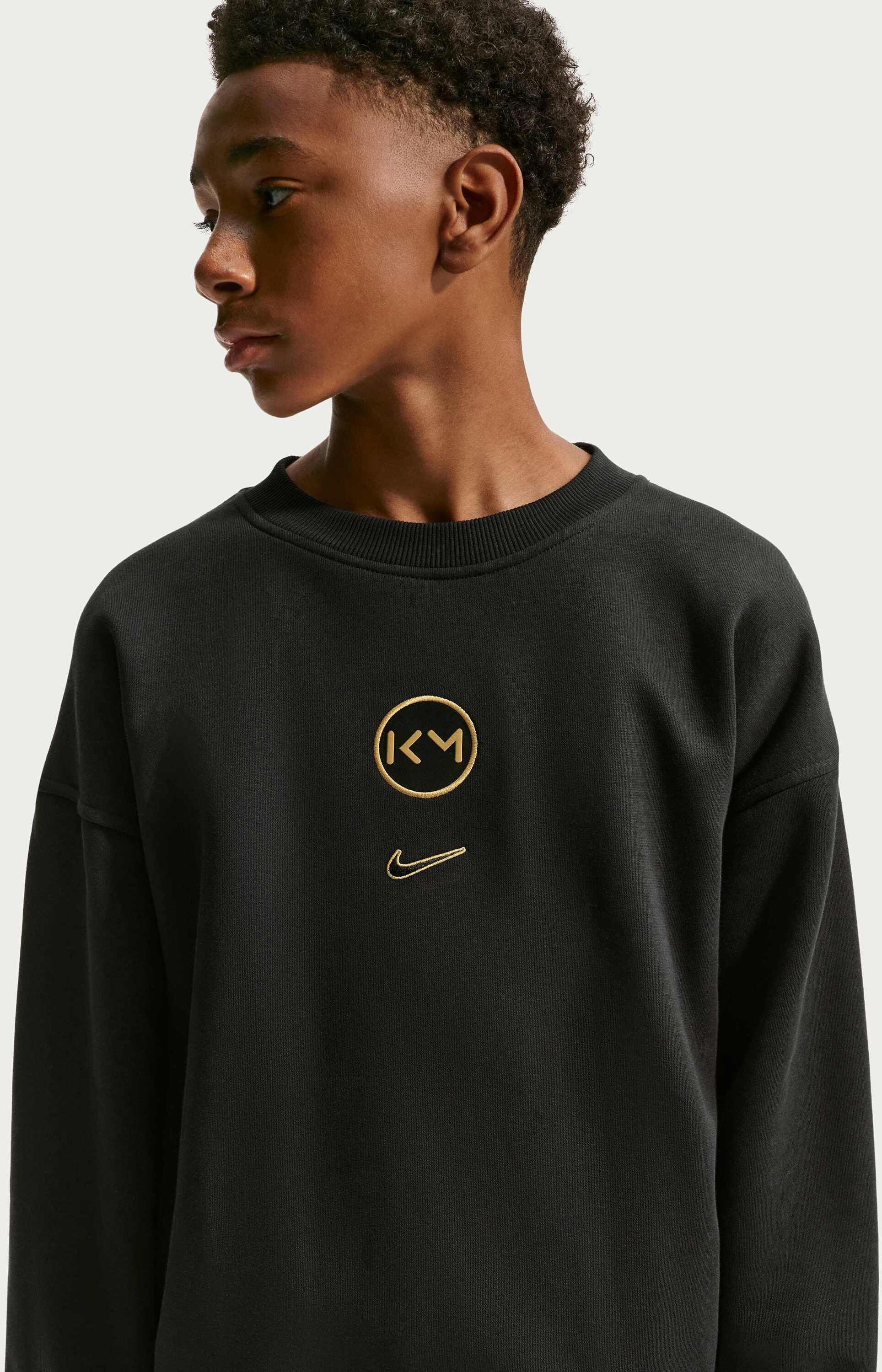 NIKE, Older Kids' Football Oversized Crew Neck Kylian Mbapp&eacute; Club Fleece
