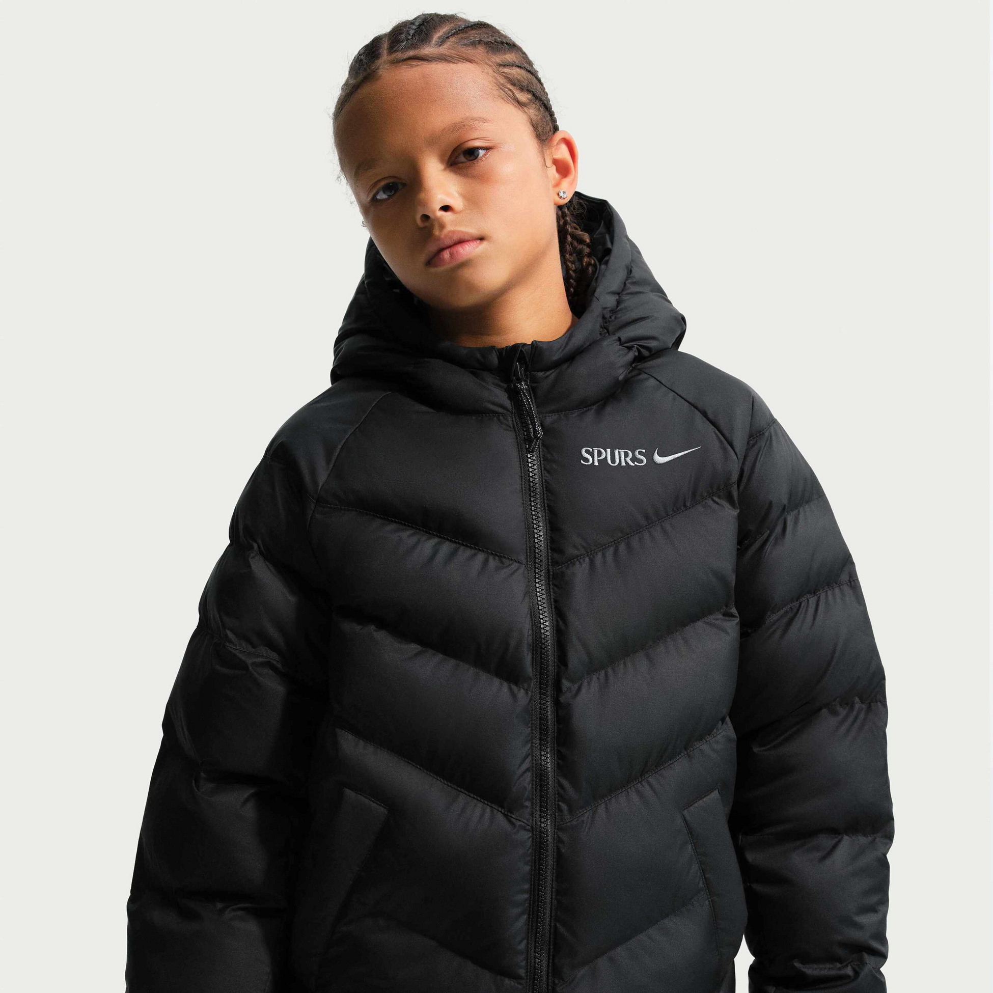 NIKE, Older Kids' Football Synthetic Fill Hooded Jacket Tottenham Hotspur