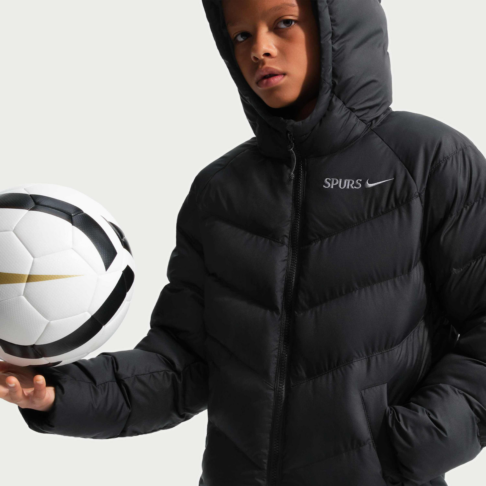NIKE, Older Kids' Football Synthetic Fill Hooded Jacket Tottenham Hotspur