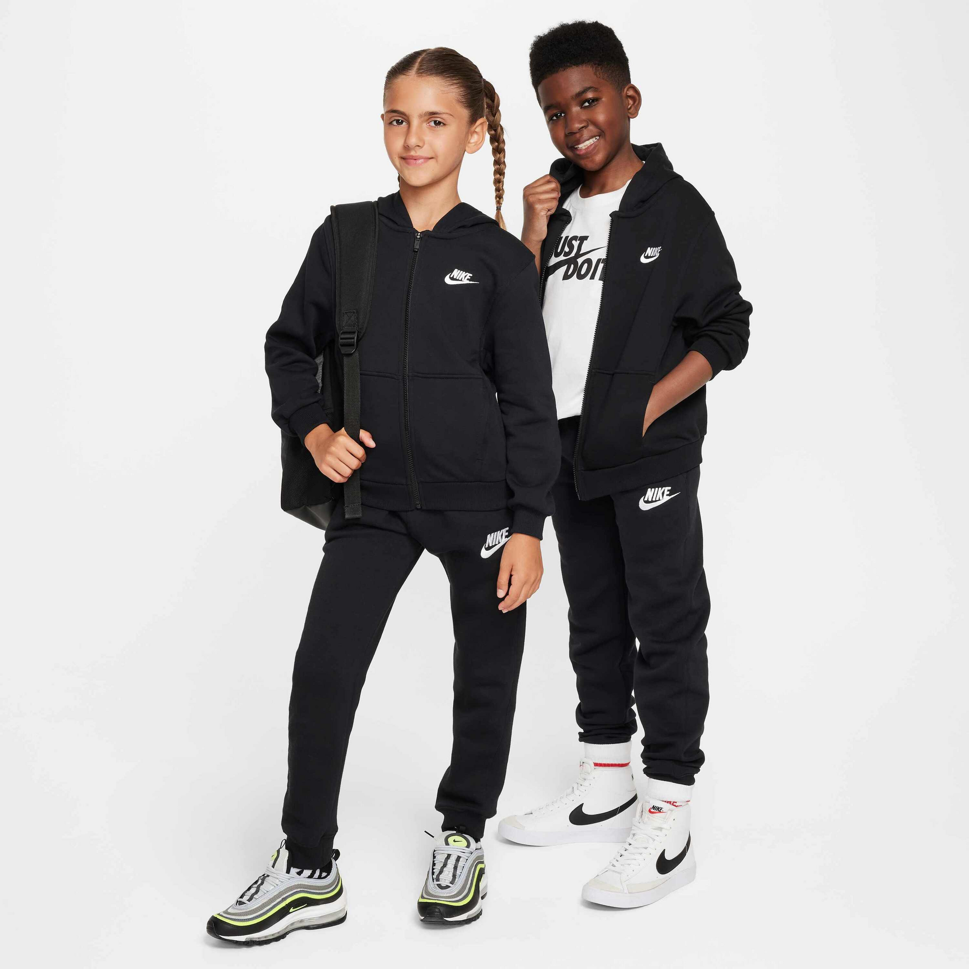 NIKE, Older Kids' French Terry Full-zip Hoodie Club Fleece