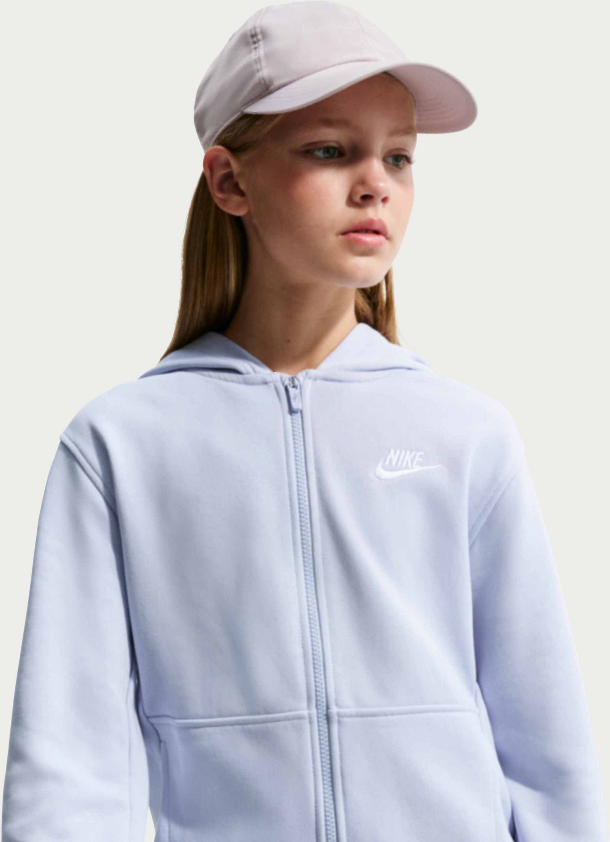 NIKE, Older Kids' French Terry Full-zip Hoodie Club Fleece