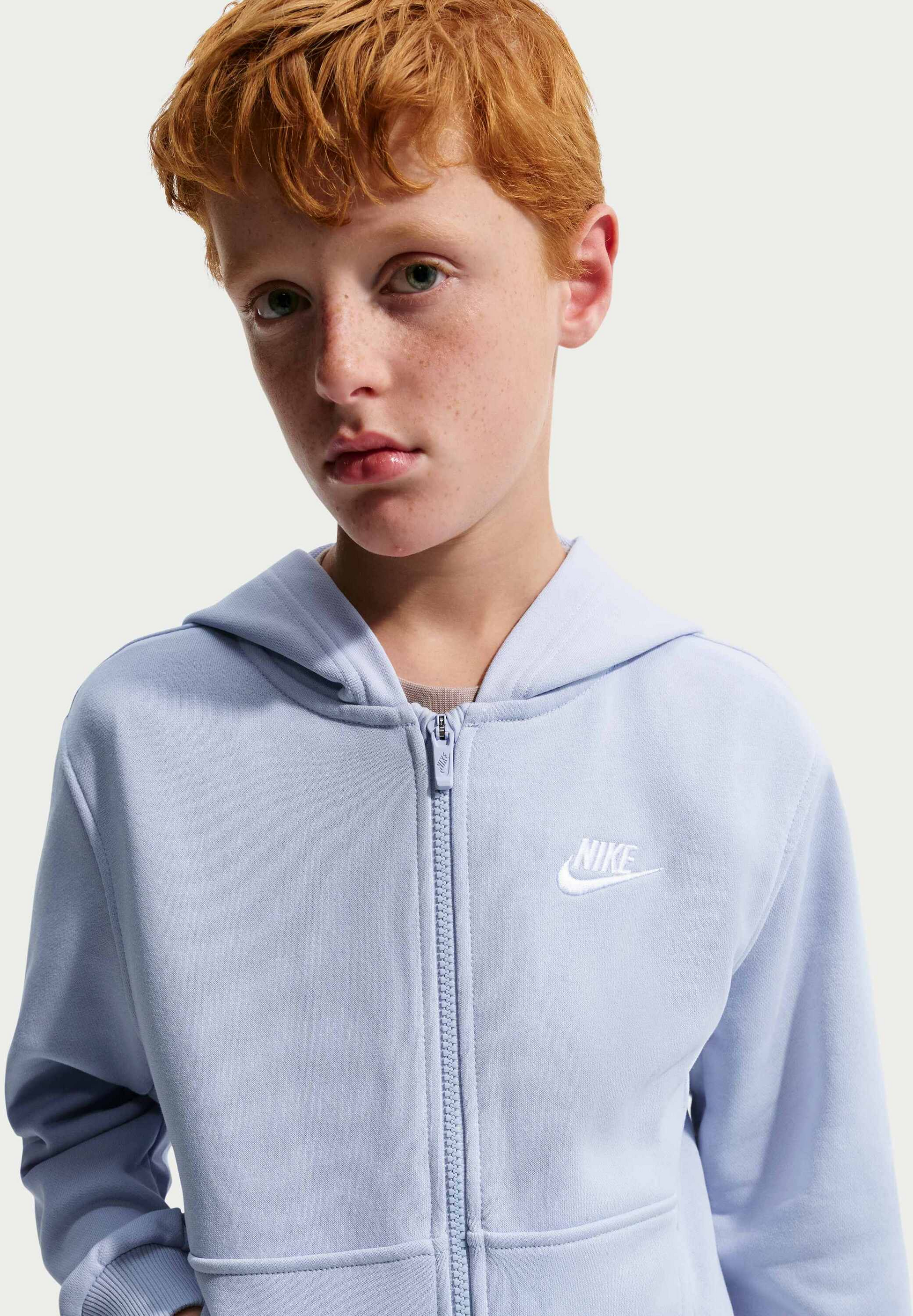 NIKE, Older Kids' French Terry Full-zip Hoodie Club Fleece