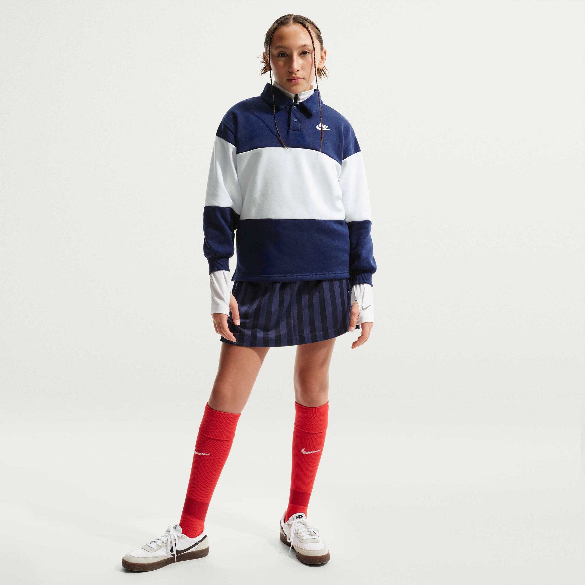 NIKE, Older Kids' French Terry Rugby Sportswear Club
