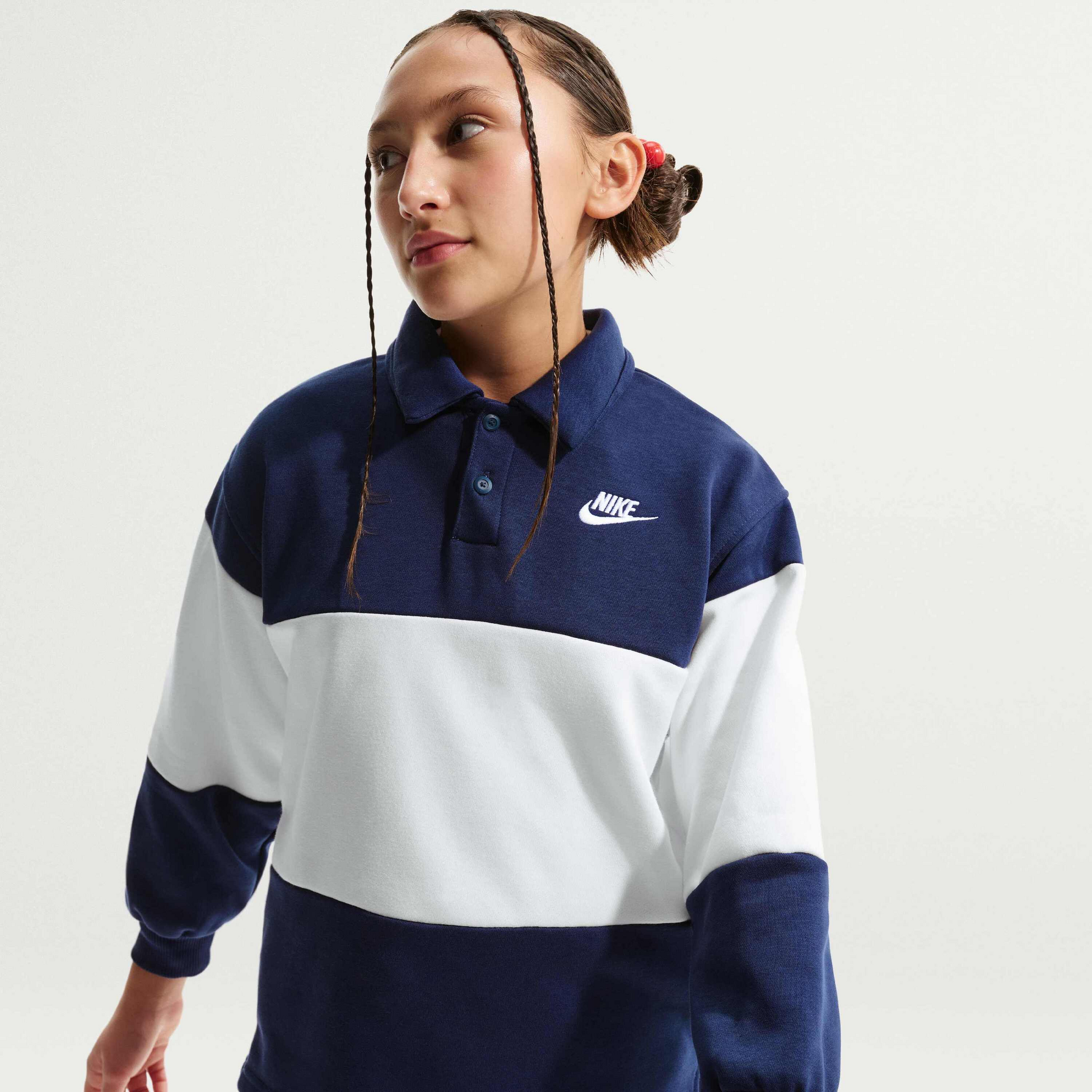 NIKE, Older Kids' French Terry Rugby Sportswear Club