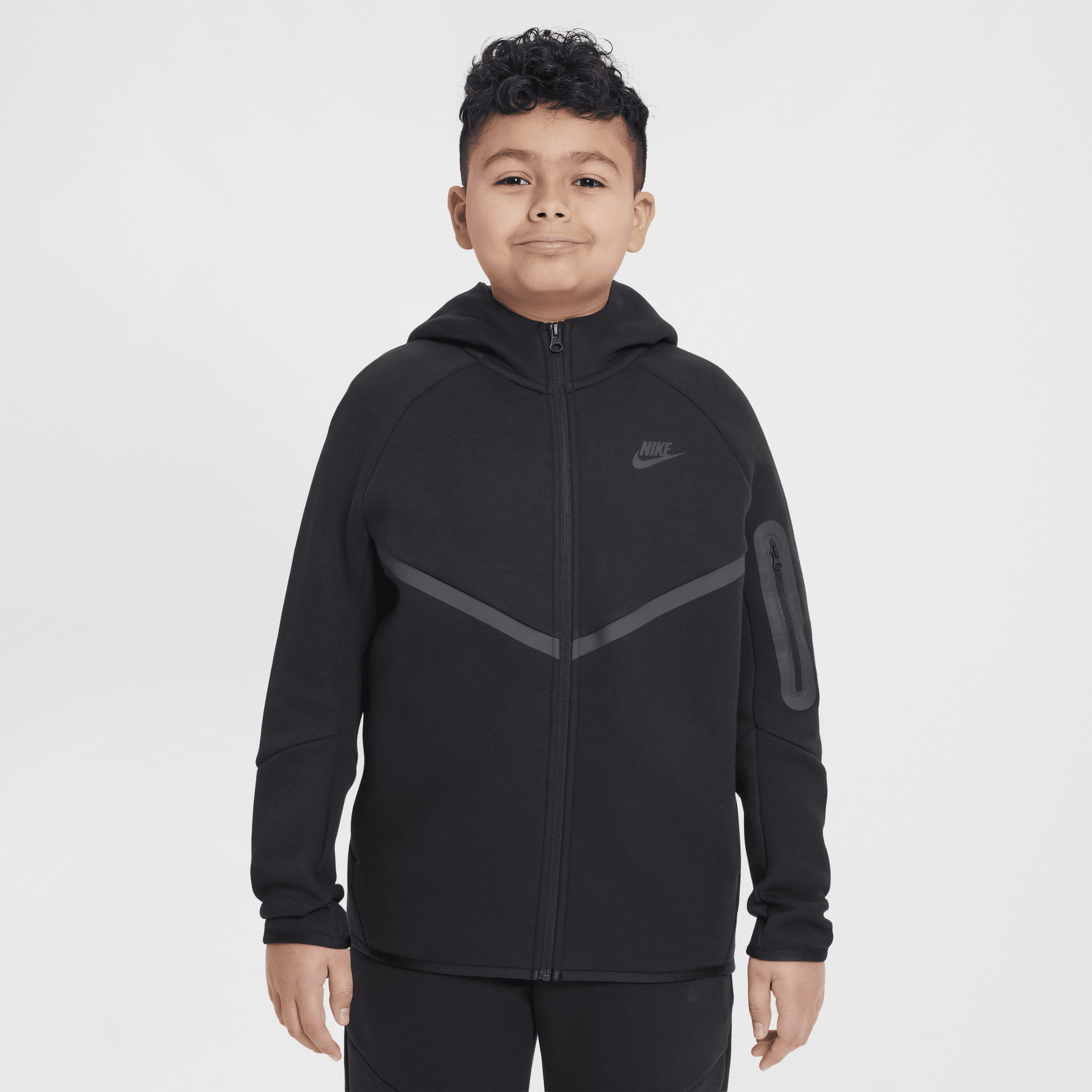 NIKE, Older Kids' Full-zip Hoodie (extended Size) Sportswear Tech Fleece