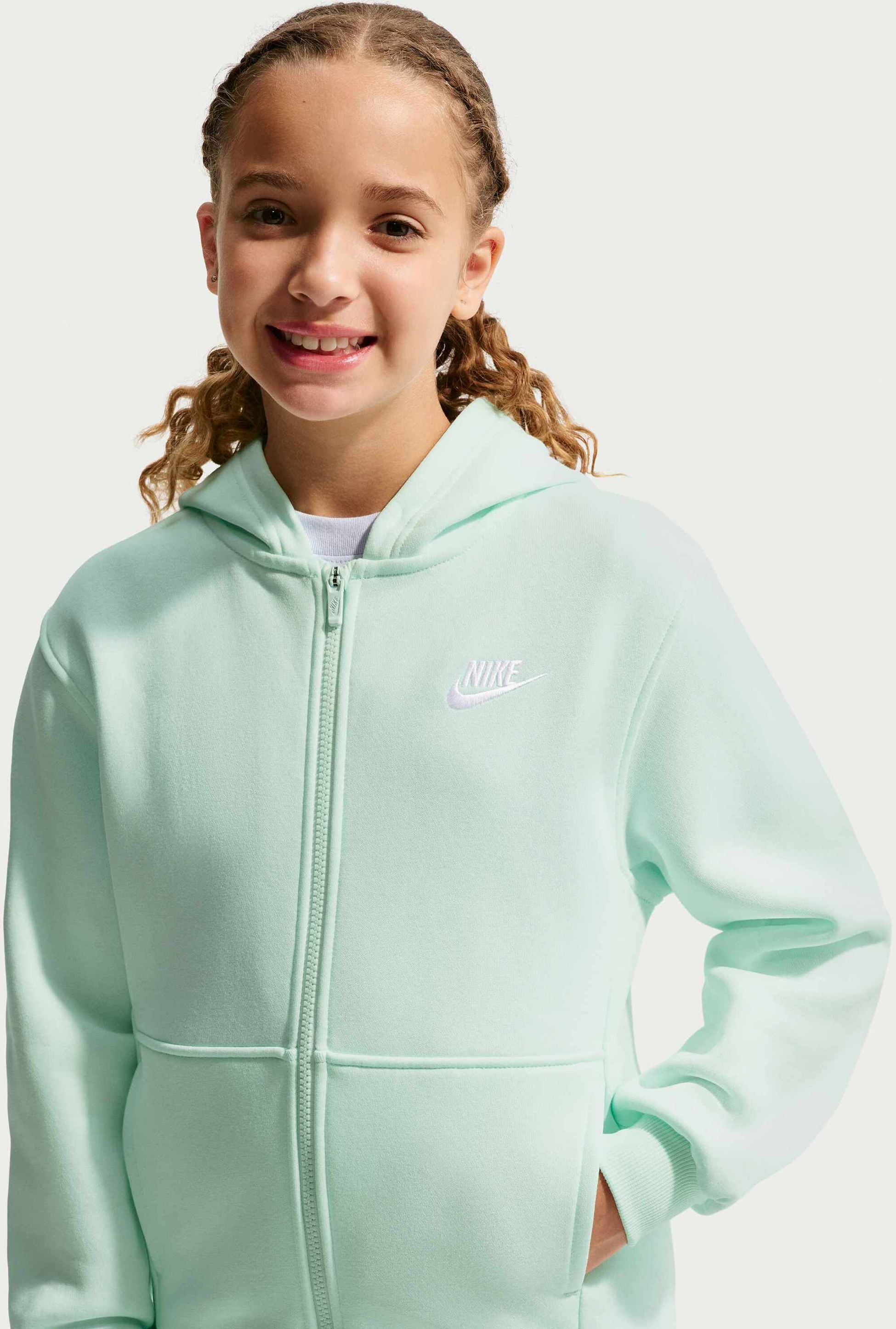 NIKE, Older Kids' Full-zip Hoodie Sportswear Club Fleece