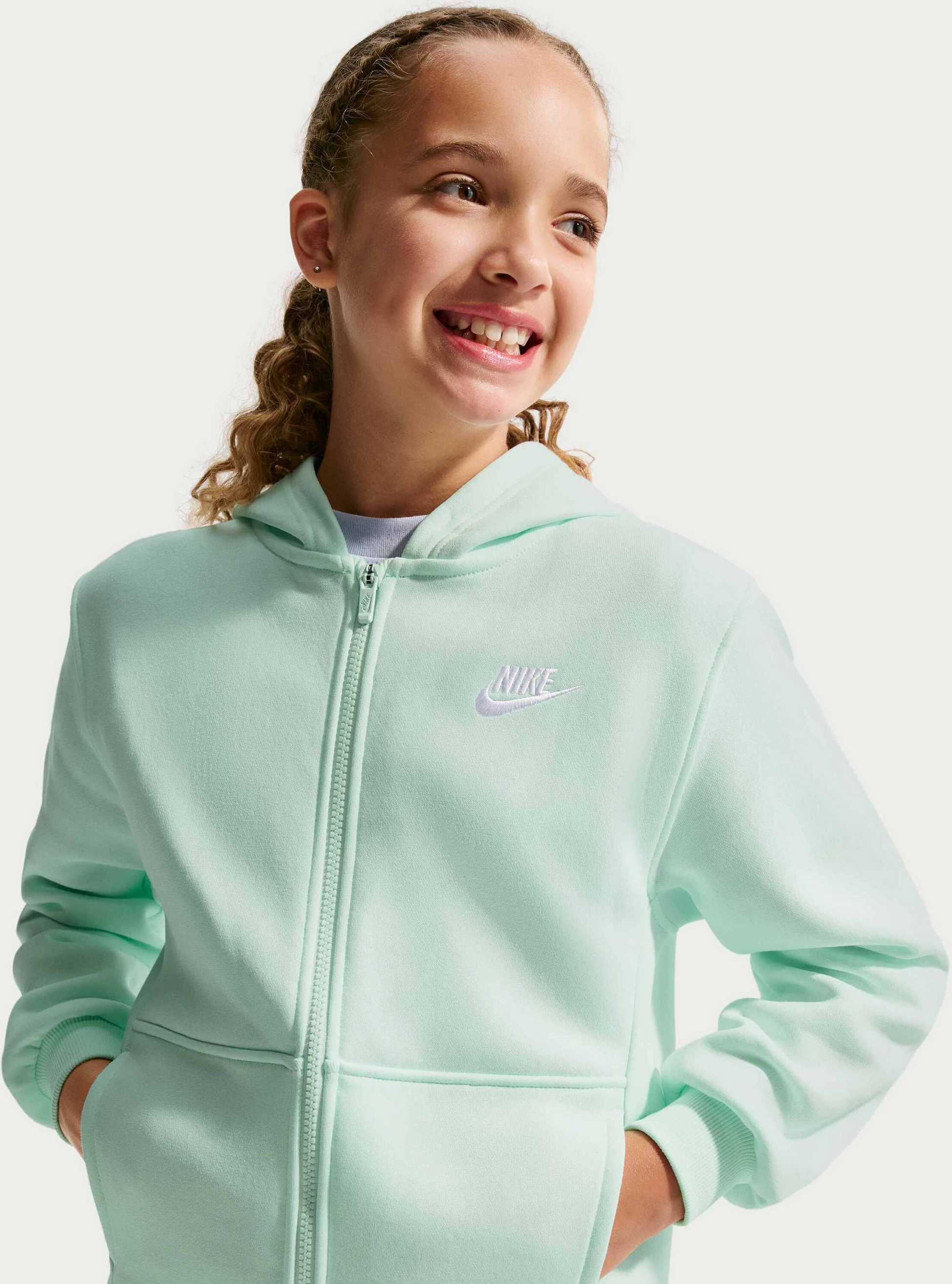 NIKE, Older Kids' Full-zip Hoodie Sportswear Club Fleece
