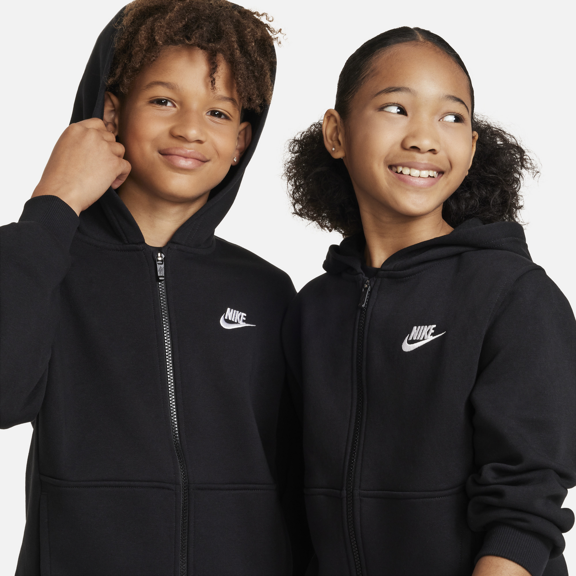 NIKE, Older Kids' Full-zip Hoodie Sportswear Club Fleece