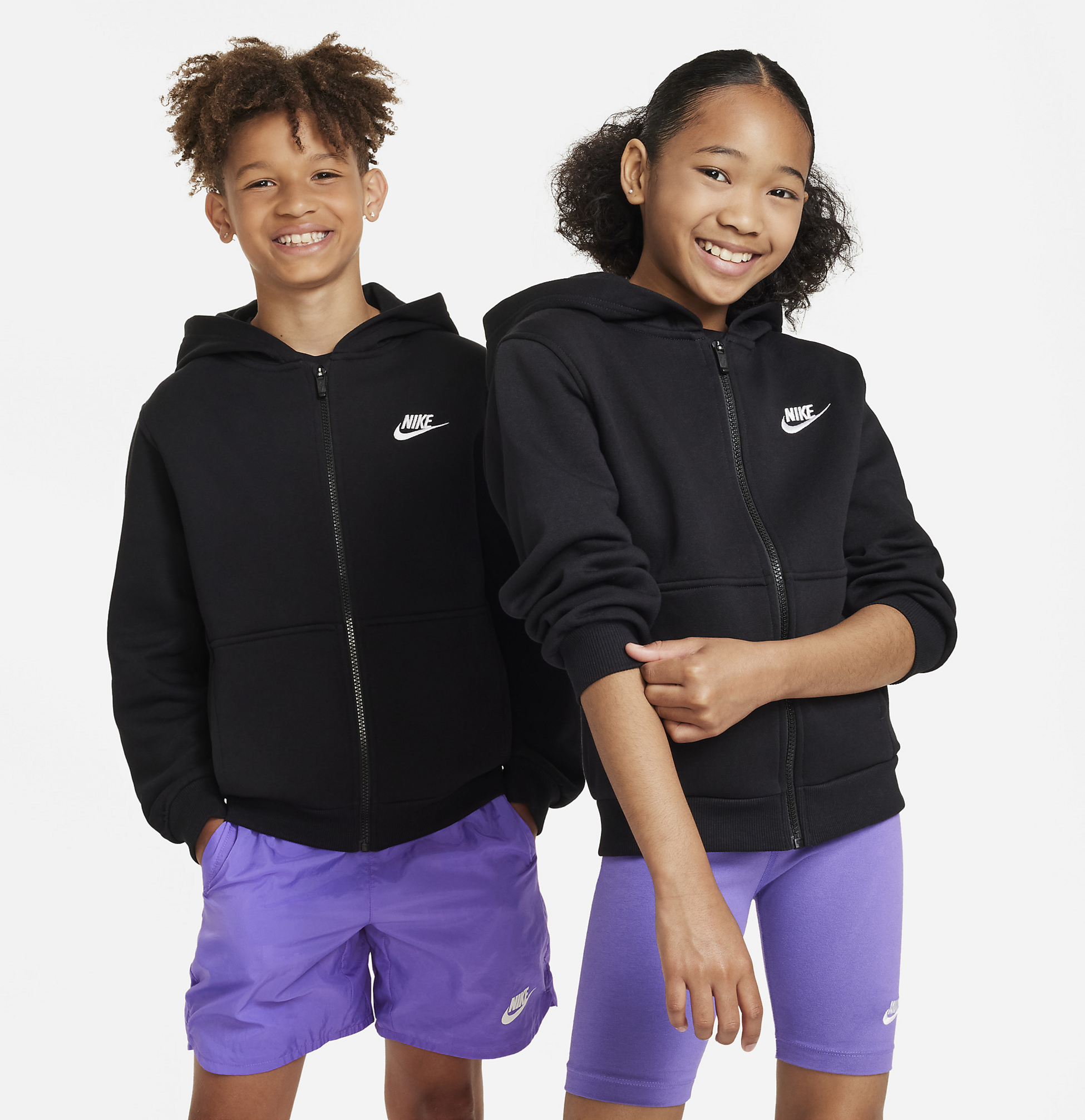 NIKE, Older Kids' Full-zip Hoodie Sportswear Club Fleece