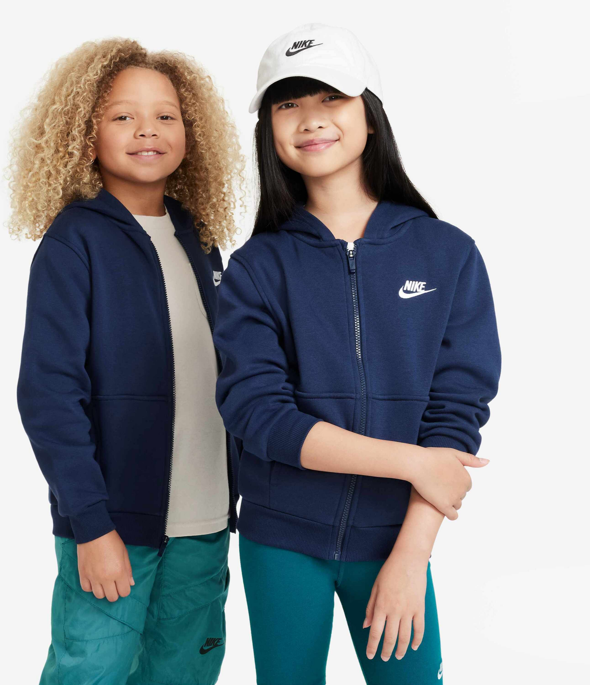NIKE, Older Kids' Full-zip Hoodie Sportswear Club Fleece