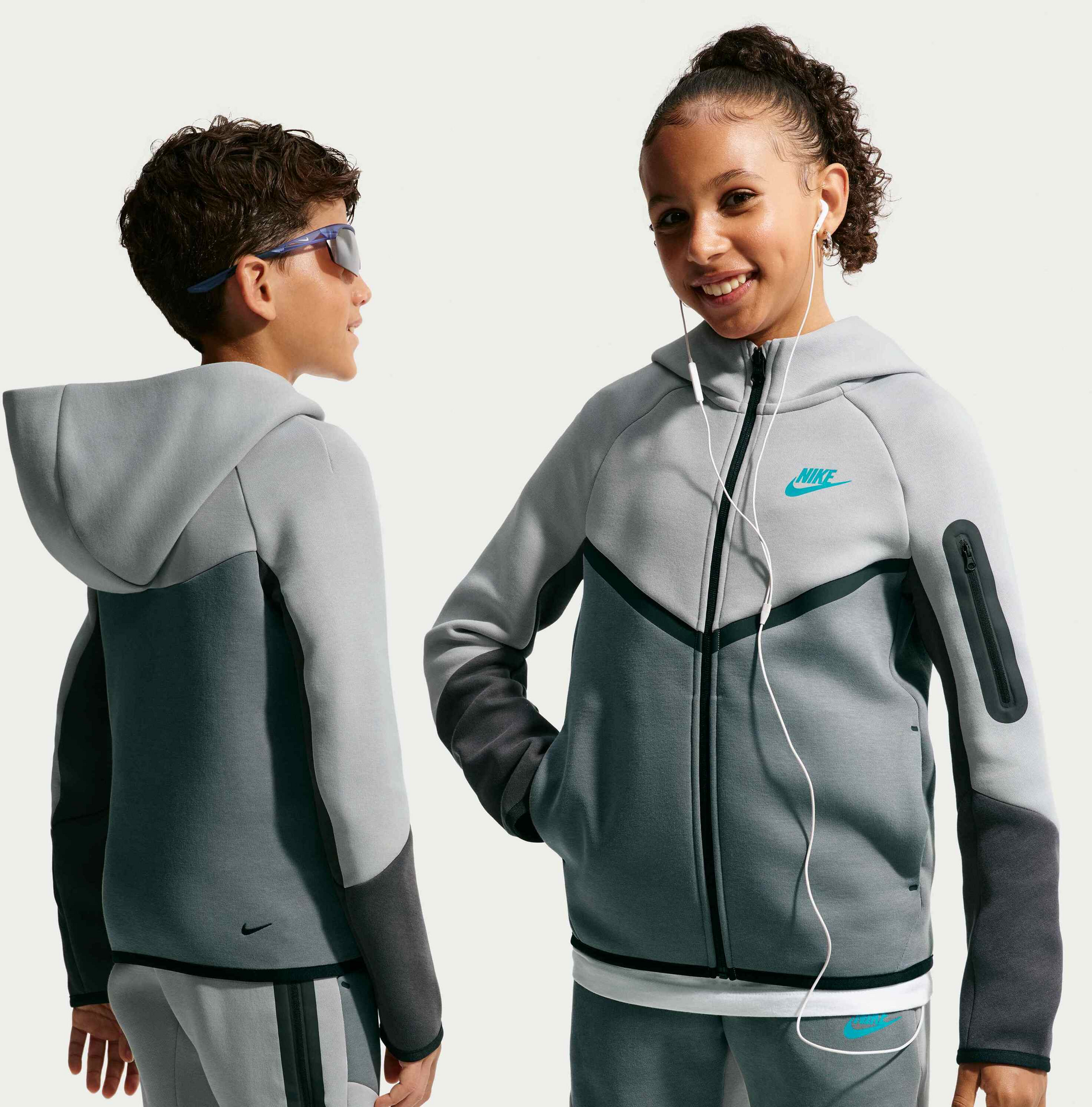 NIKE, Older Kids' Full-zip Hoodie Sportswear Tech Fleece