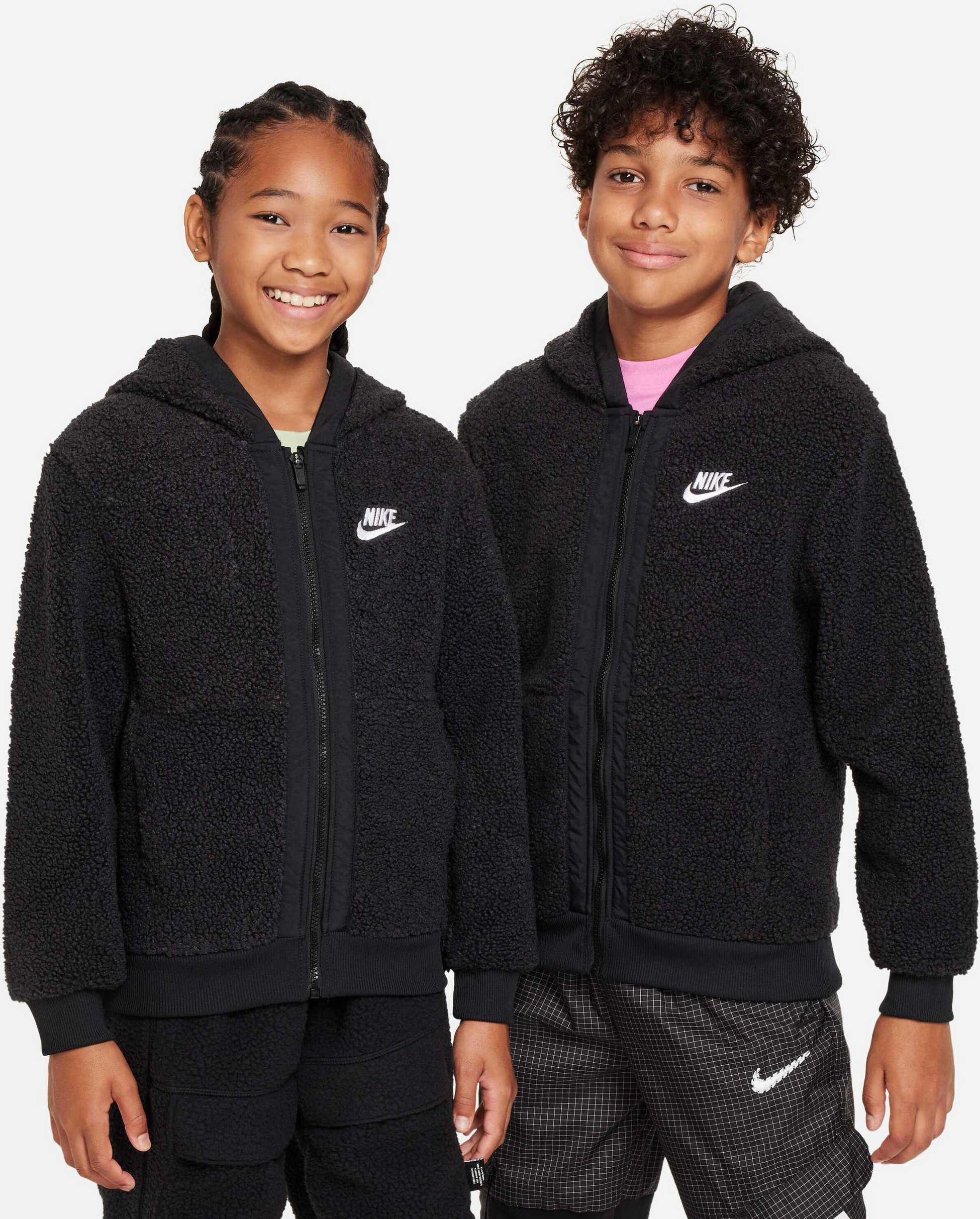 NIKE, Older Kids' Full-zip Winterized Hoodie Sportswear Club Fleece