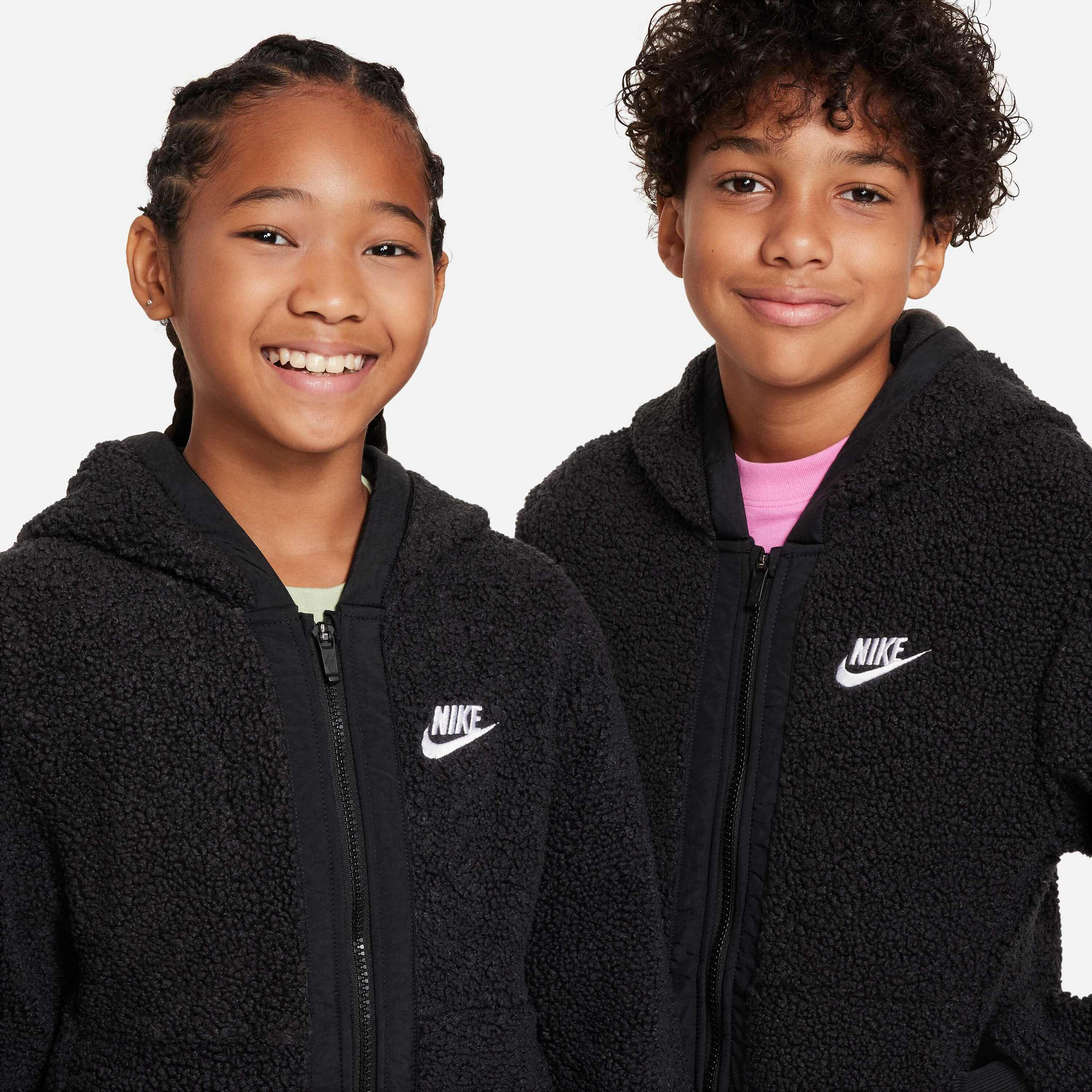 NIKE, Older Kids' Full-zip Winterized Hoodie Sportswear Club Fleece