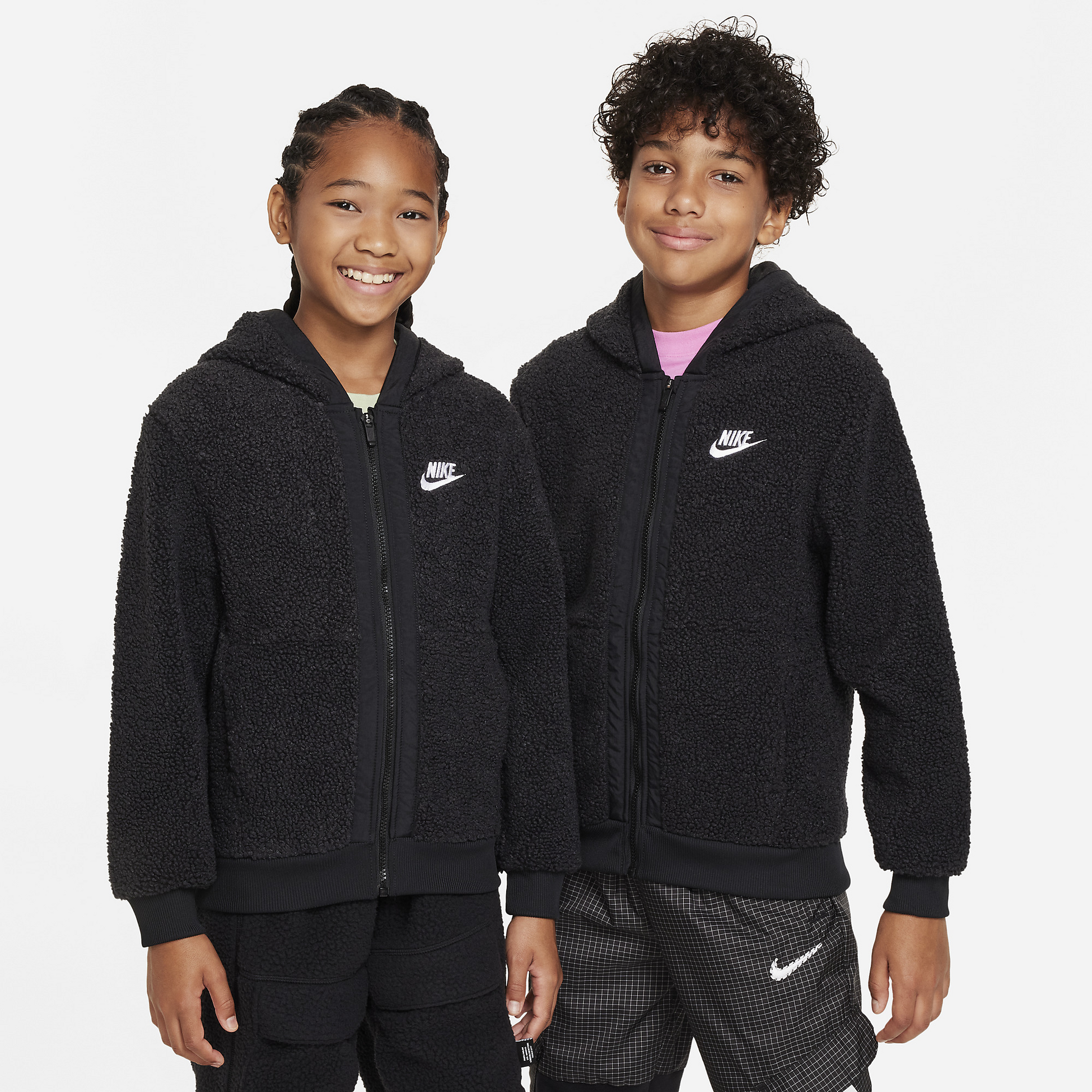 NIKE, Older Kids' Full-zip Winterized Hoodie Sportswear Club Fleece