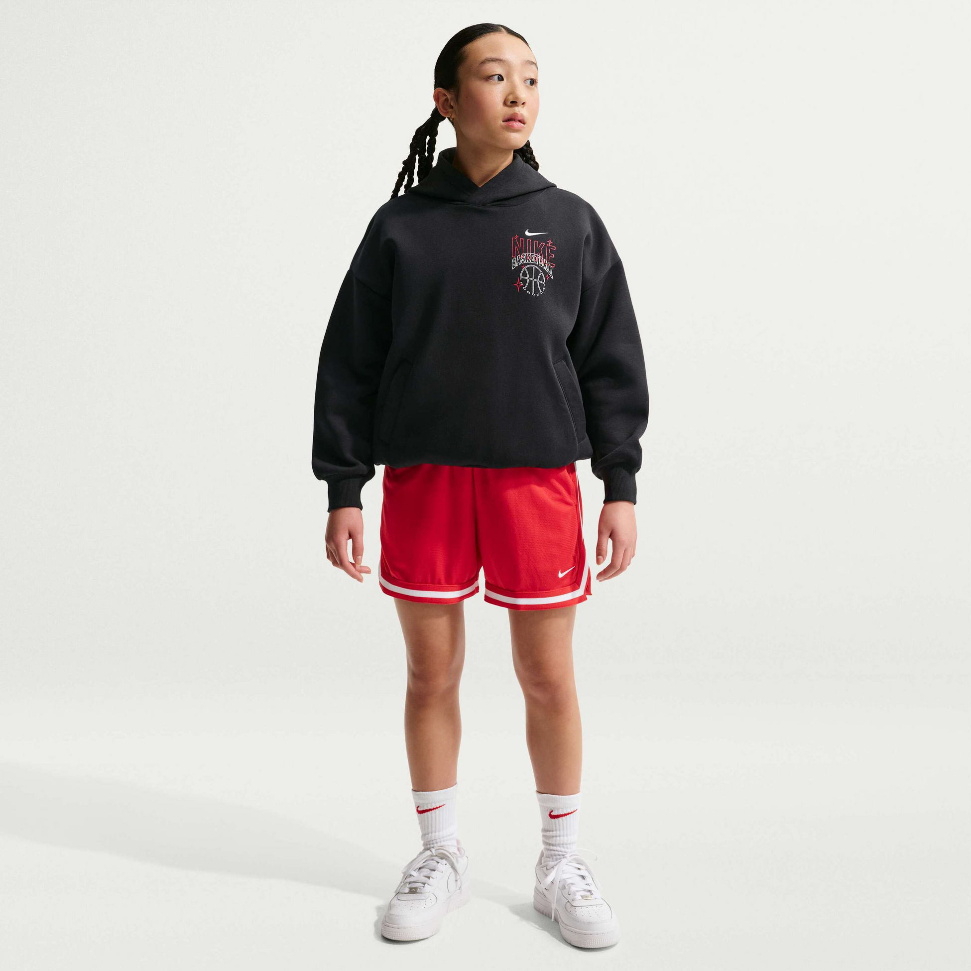 NIKE, Older Kids' Oversized Fleece Basketball Hoodie Sportswear