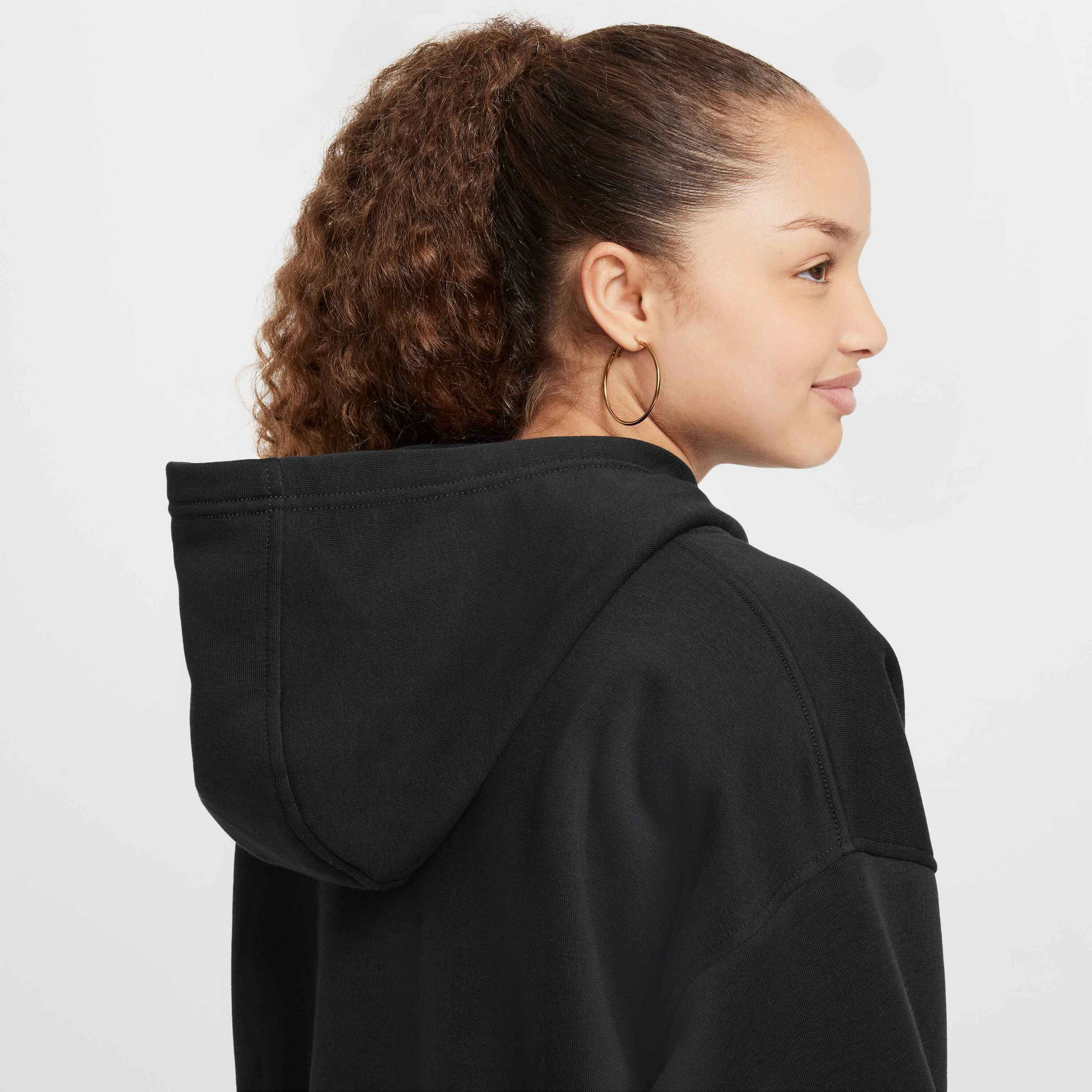 NIKE, Older Kids' Oversized Pullover Hoodie Sportswear Club Fleece