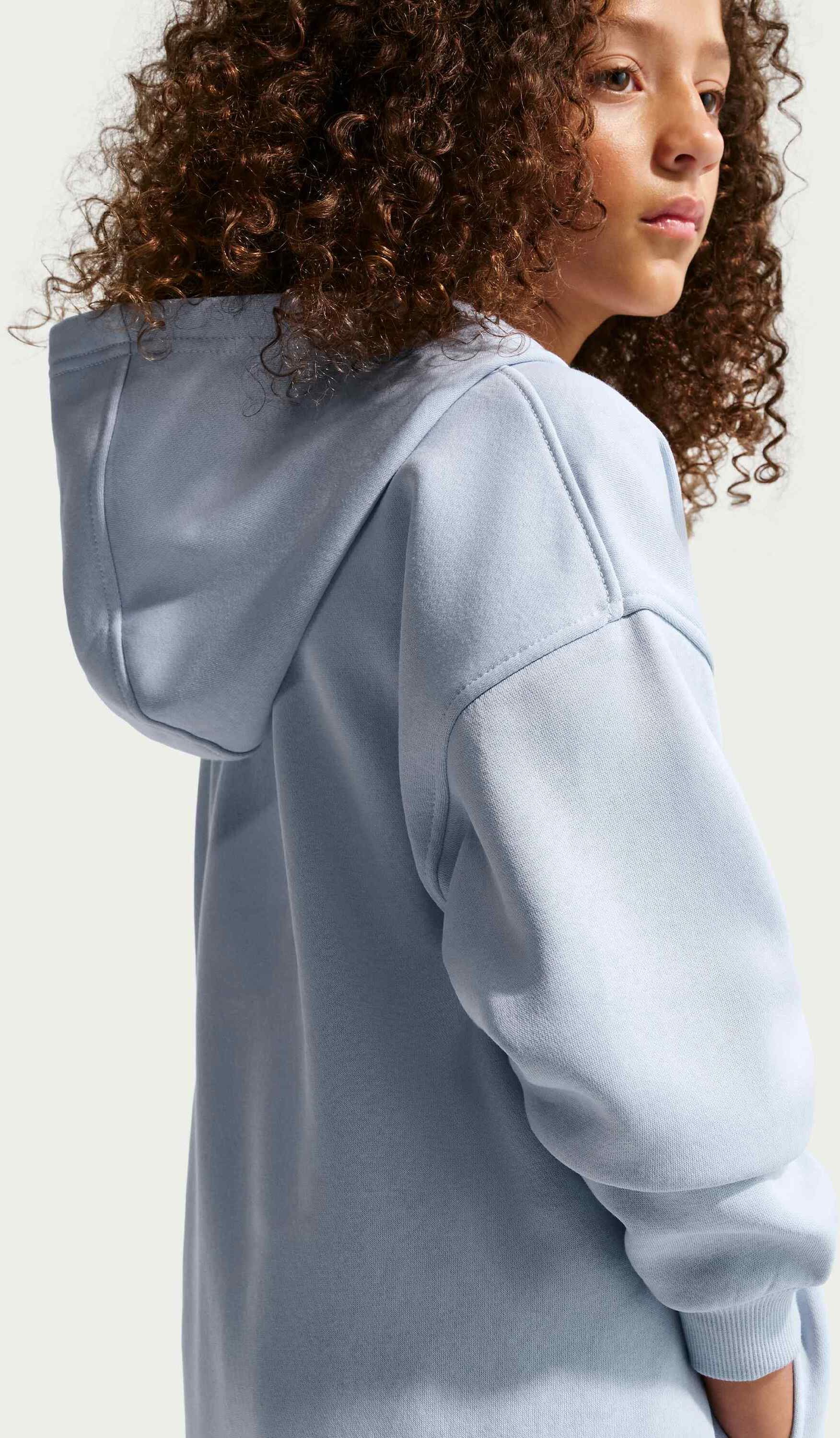 NIKE, Older Kids' Oversized Pullover Hoodie Sportswear Club Fleece