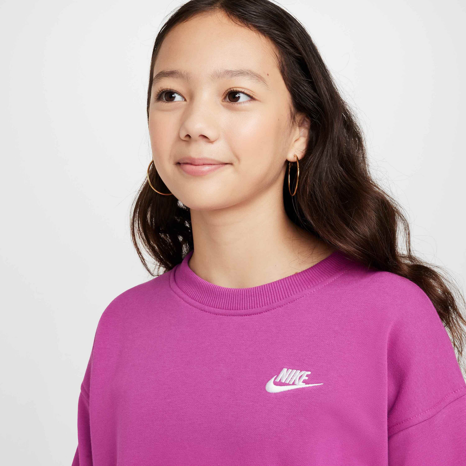 NIKE, Older Kids' Oversized Sweatshirt Sportswear Club Fleece