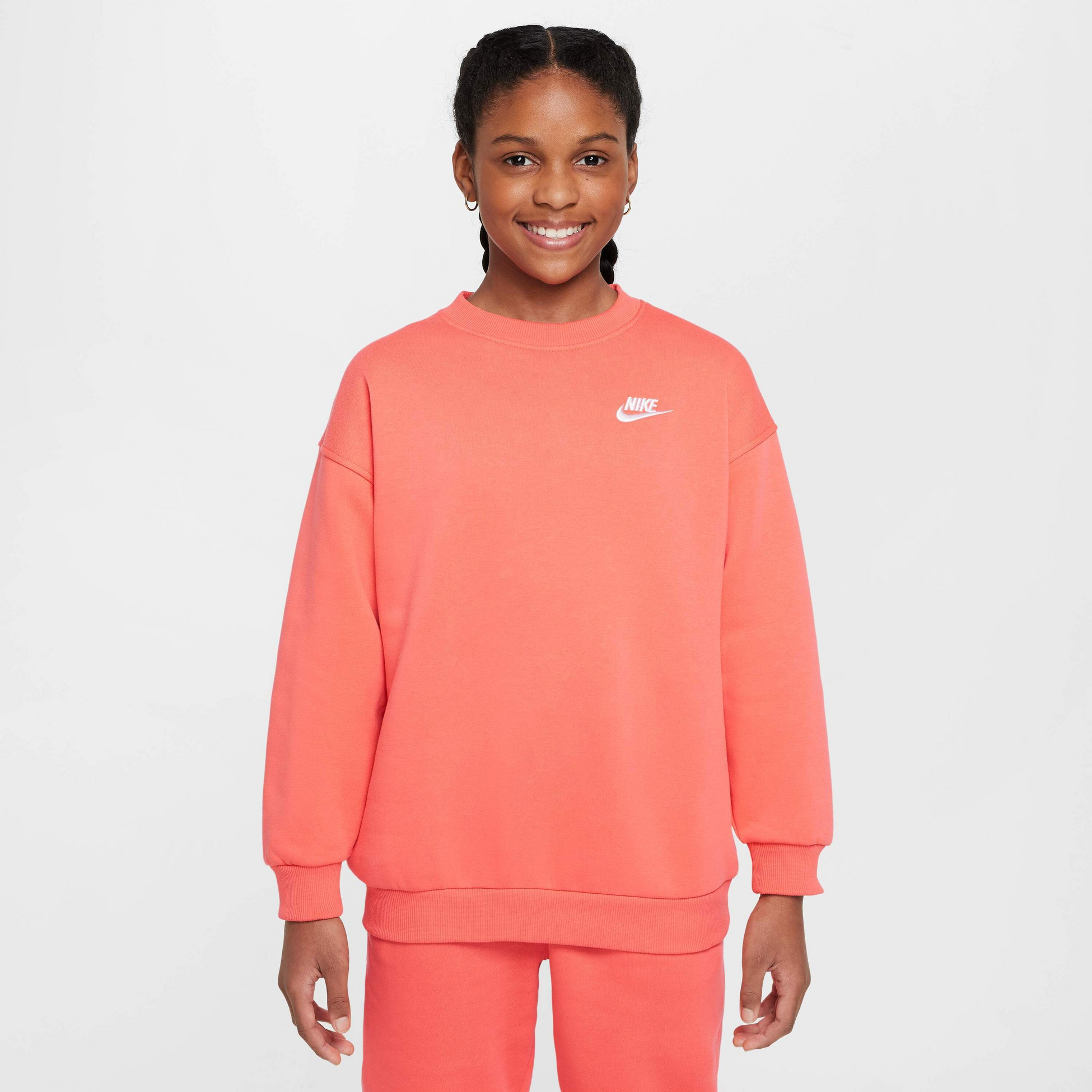 NIKE, Older Kids' Oversized Sweatshirt Sportswear Club Fleece