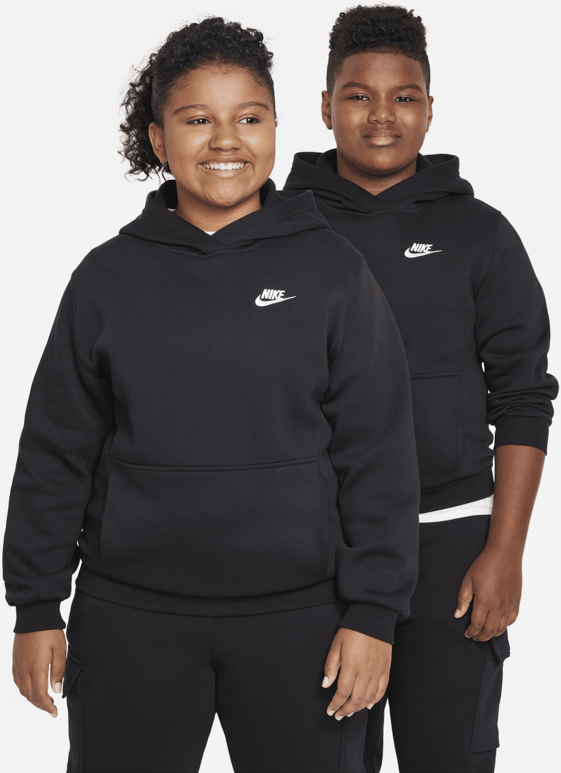 NIKE, Older Kids' Pullover Hoodie (extended Size) Sportswear Club Fleece