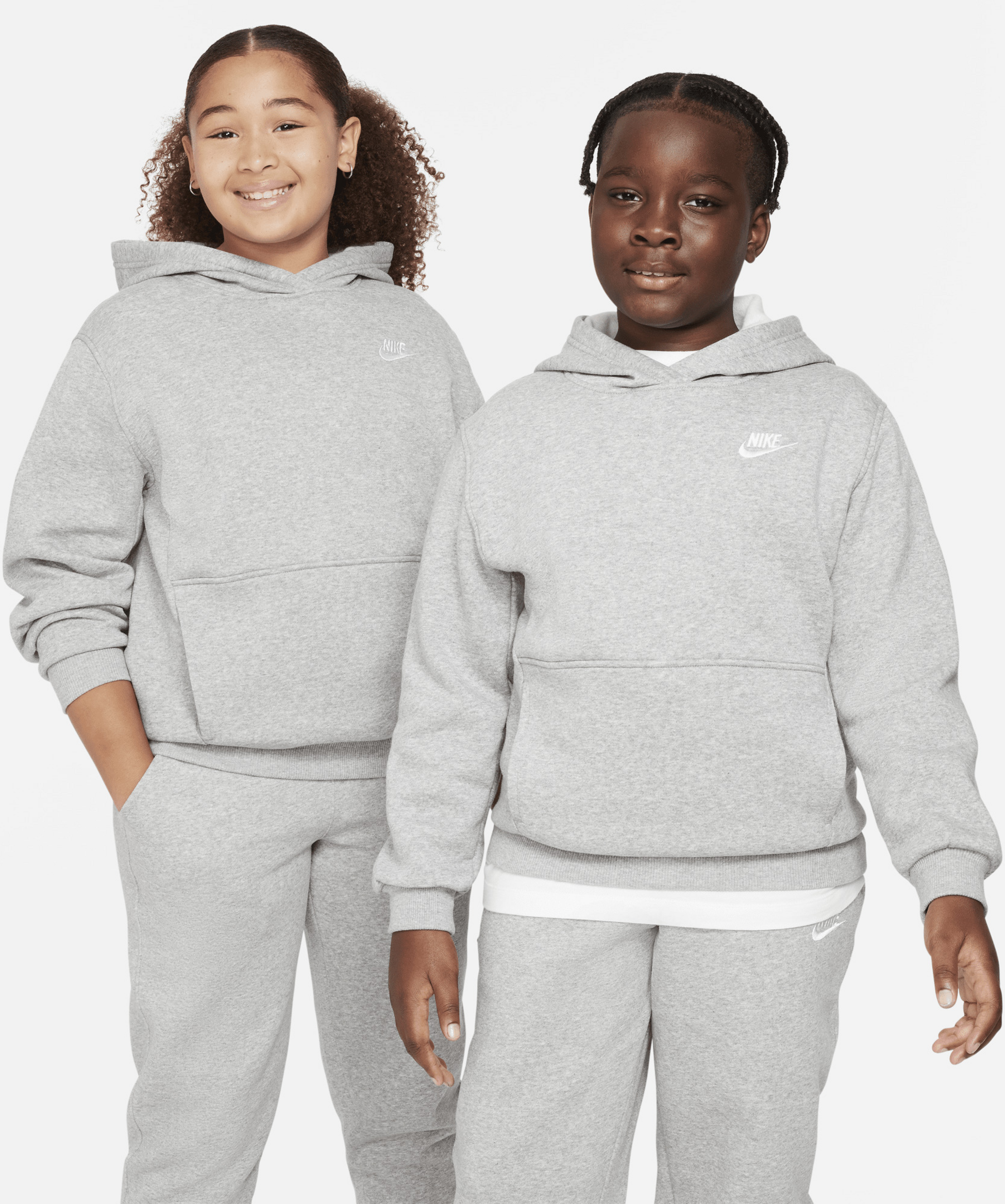 NIKE, Older Kids' Pullover Hoodie (extended Size) Sportswear Club Fleece