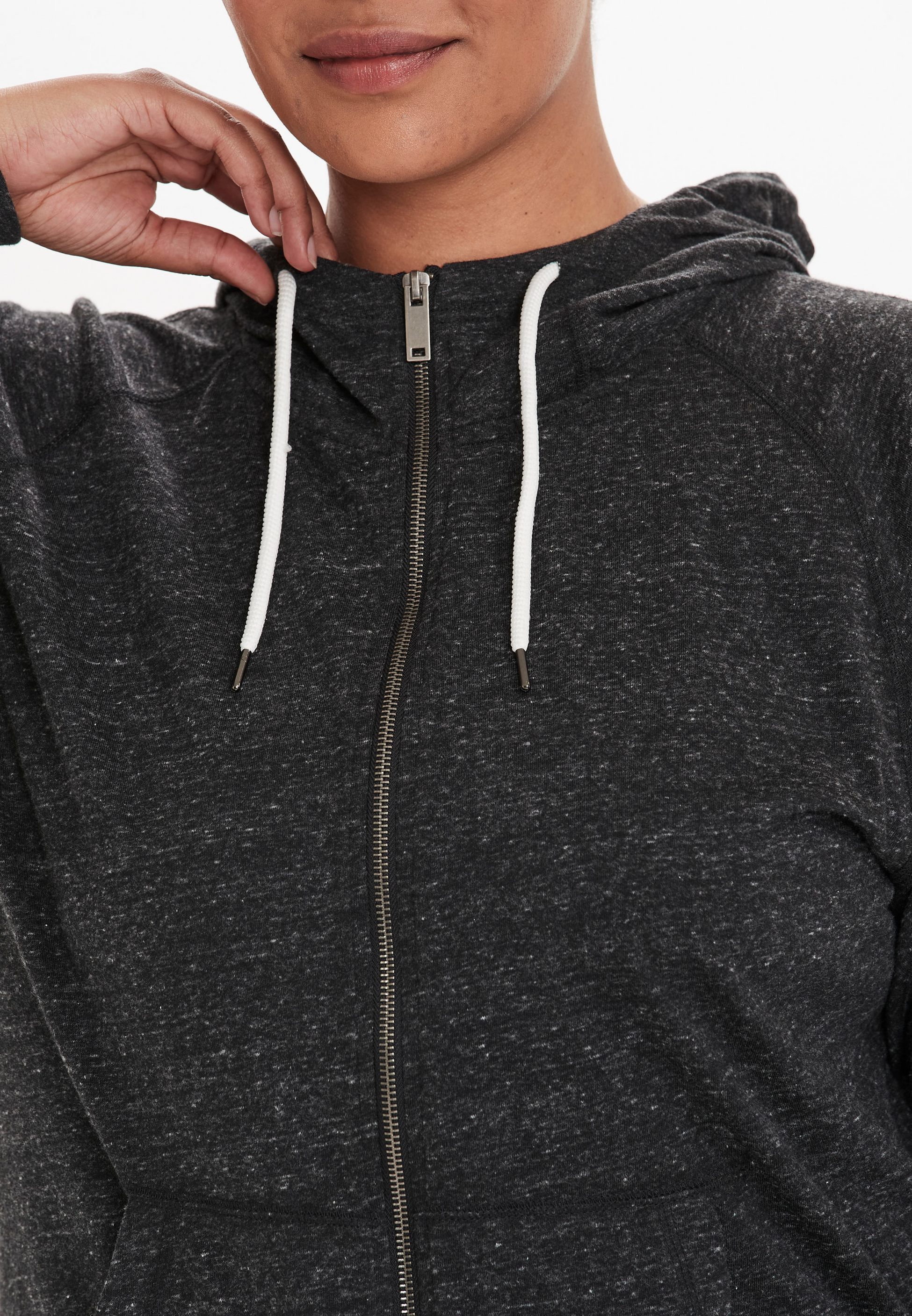 Q SPORTSWEAR, Olivia Melange Sweat Jacket