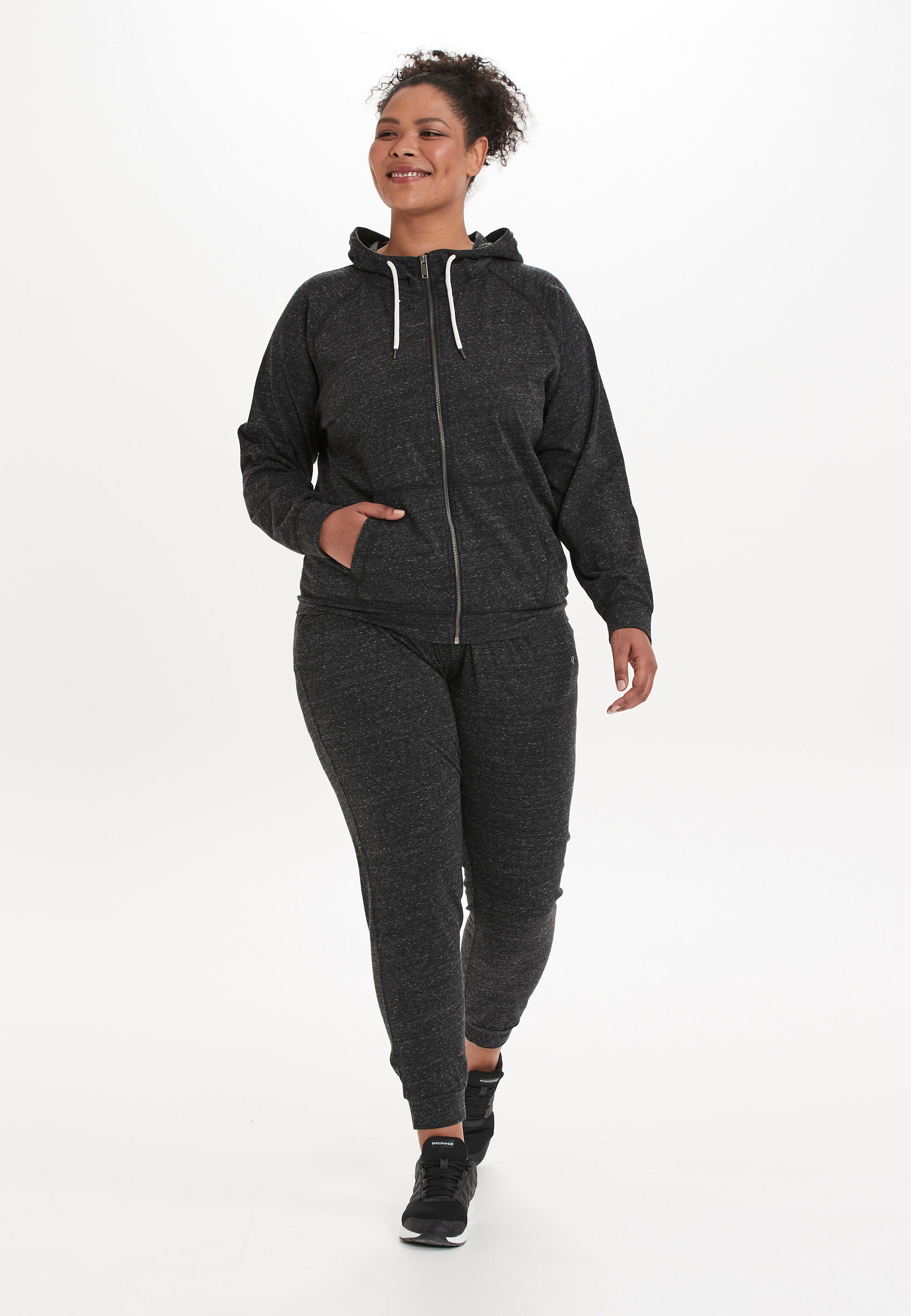 Q SPORTSWEAR, Olivia Melange Sweat Jacket