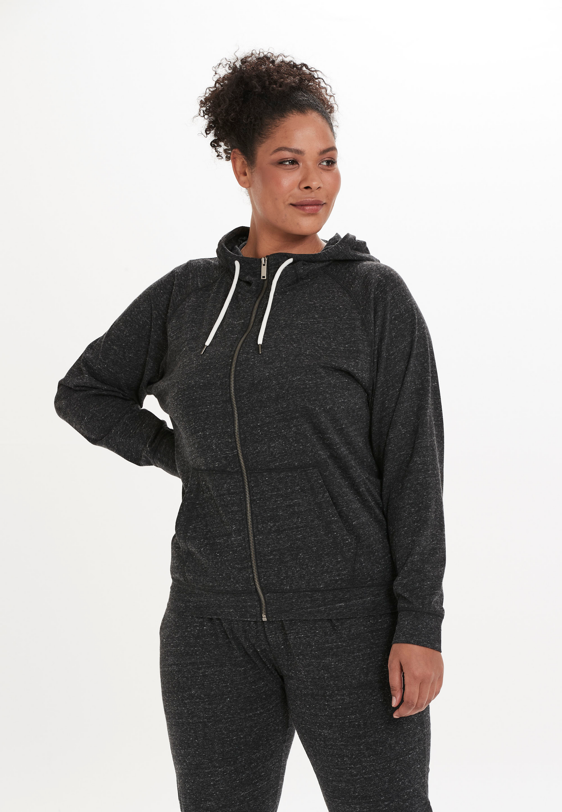 Q SPORTSWEAR, Olivia Melange Sweat Jacket