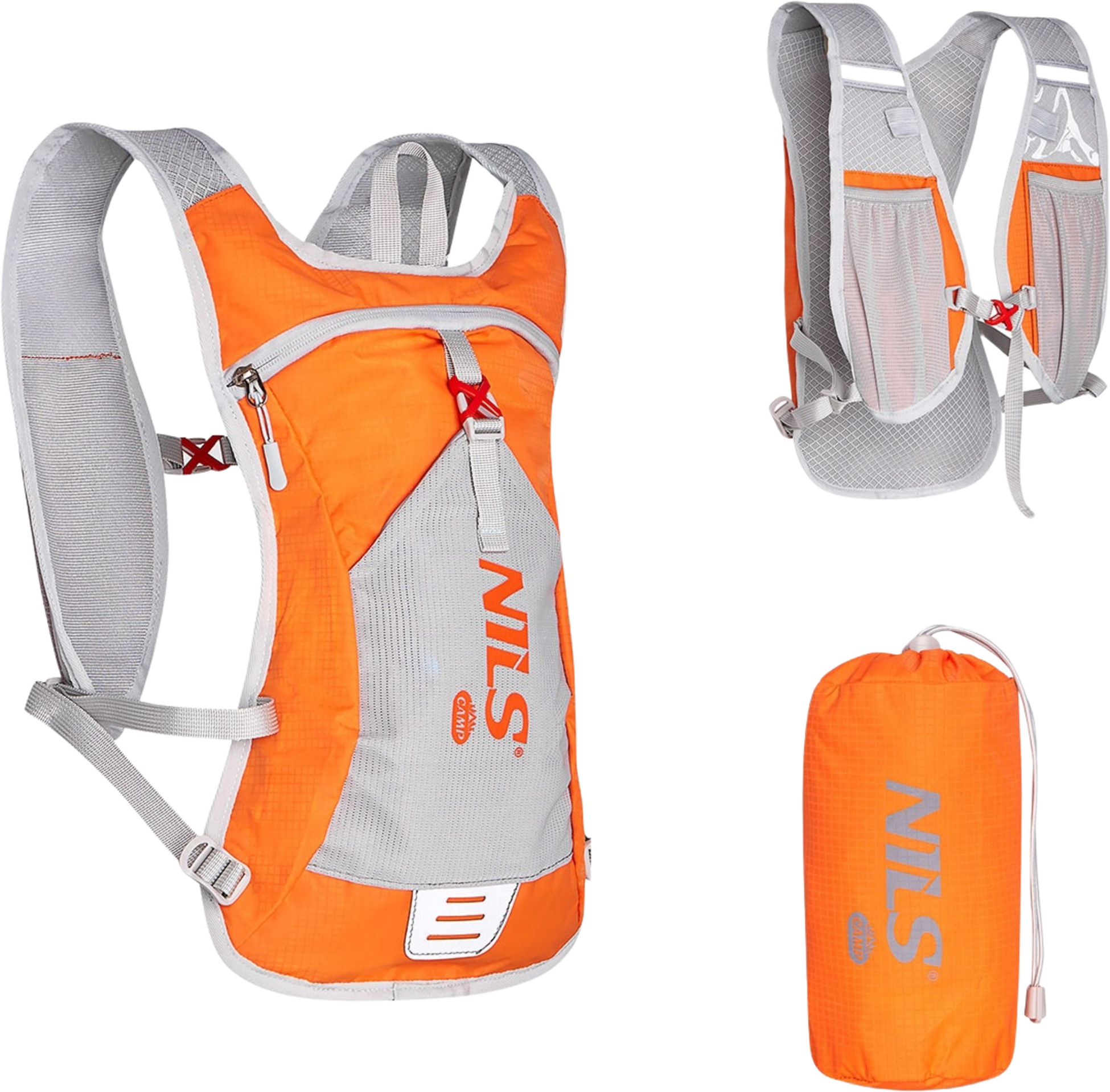 NORTHIX, Orange Running Backpack, Lightweight, Water-resistant