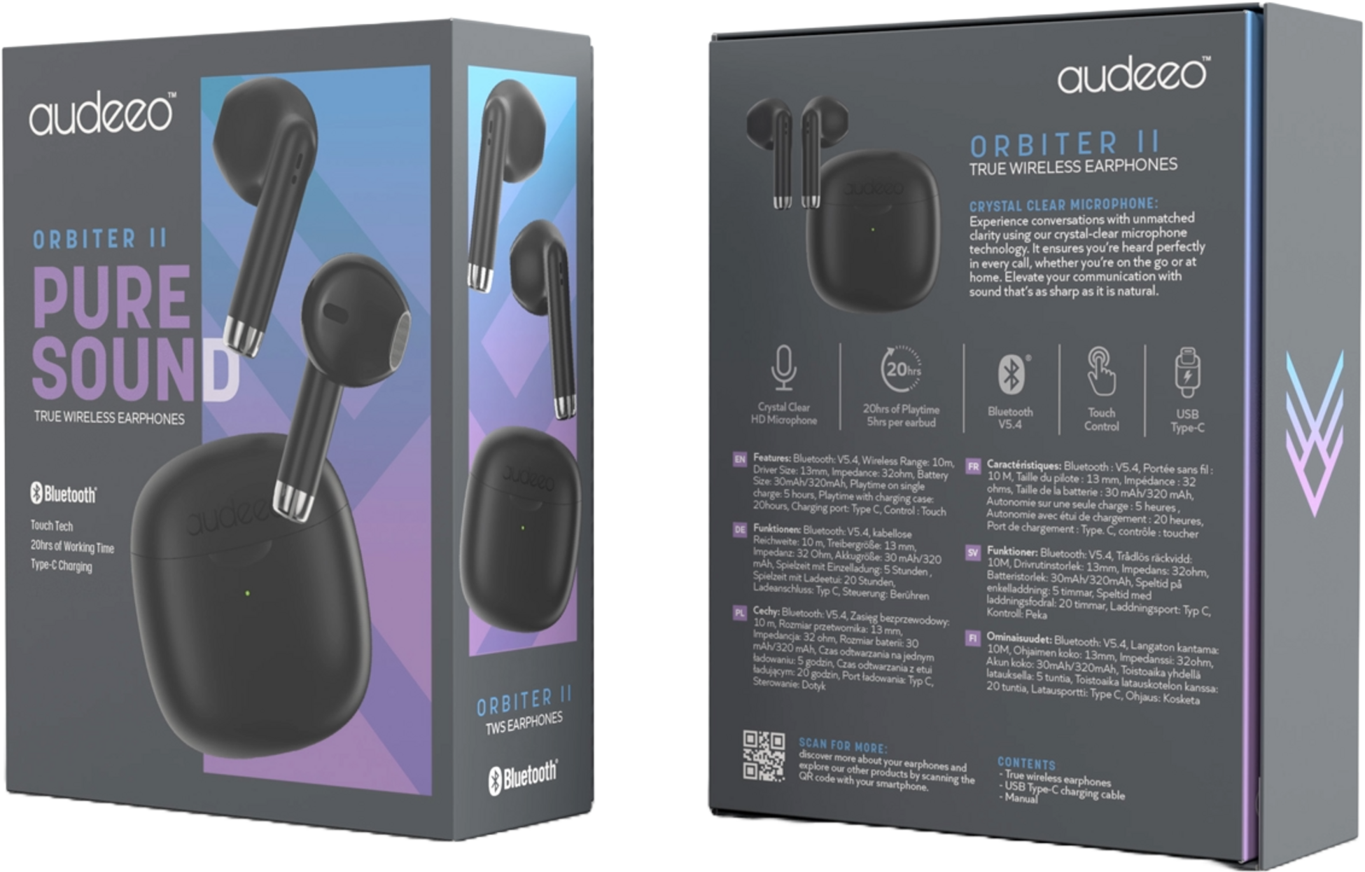 AUDEEO, Orbiter Ii True Wireless Earphones